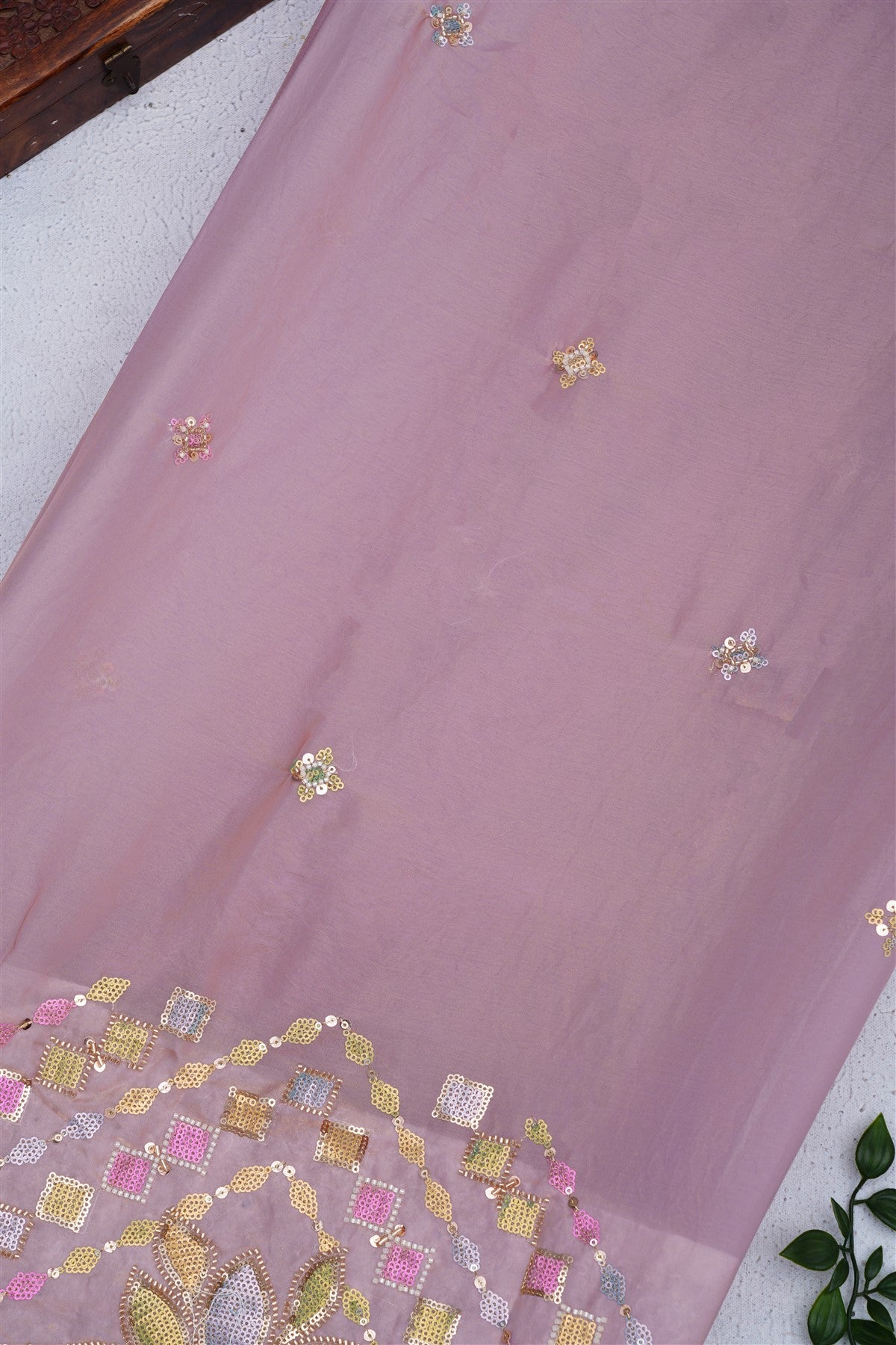 Fancy Space Silk Purple Saree