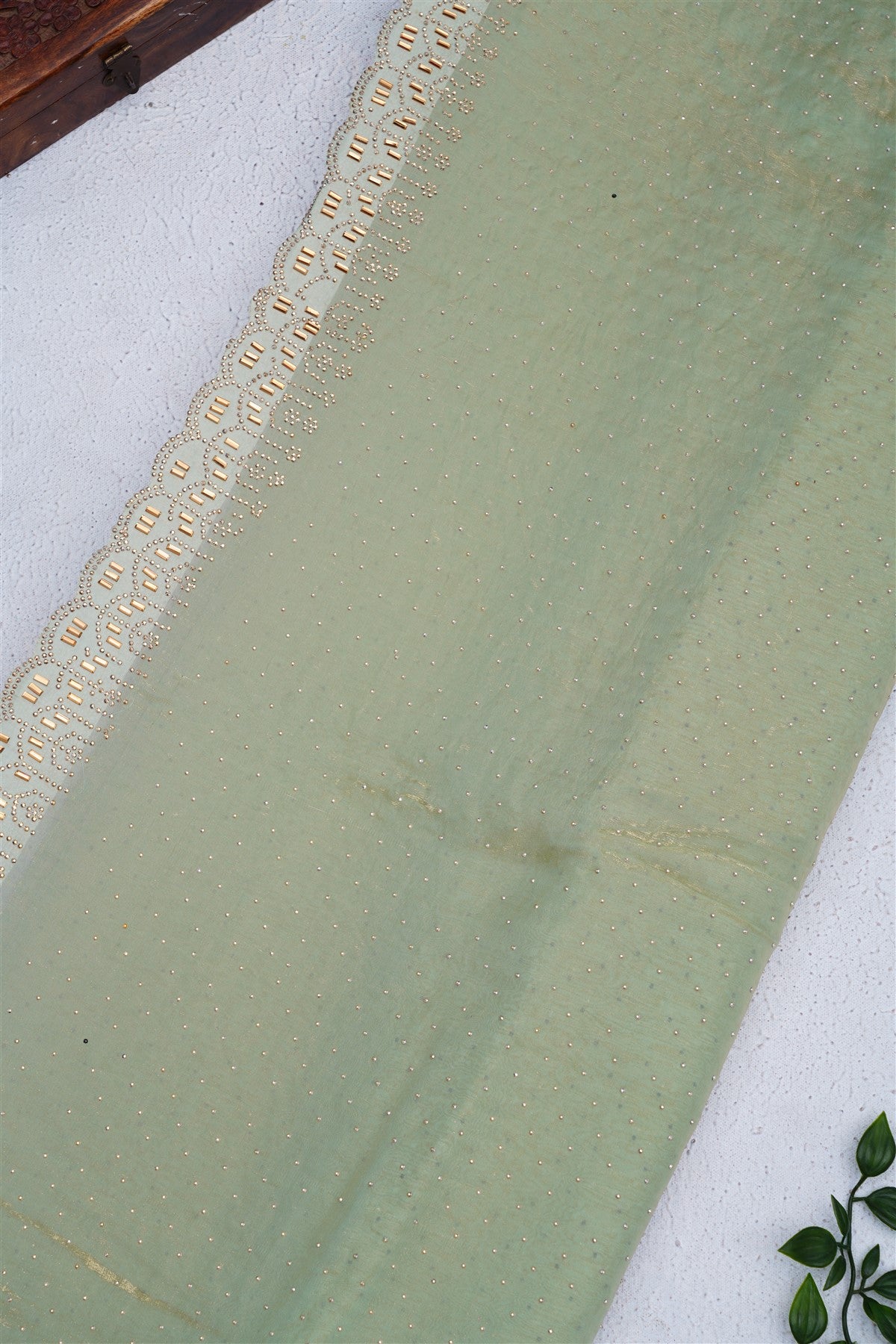 Fancy Space Silk Light Green Saree