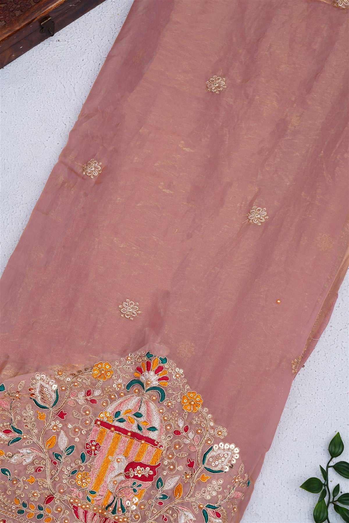 Fancy Space Silk Light Pink Saree