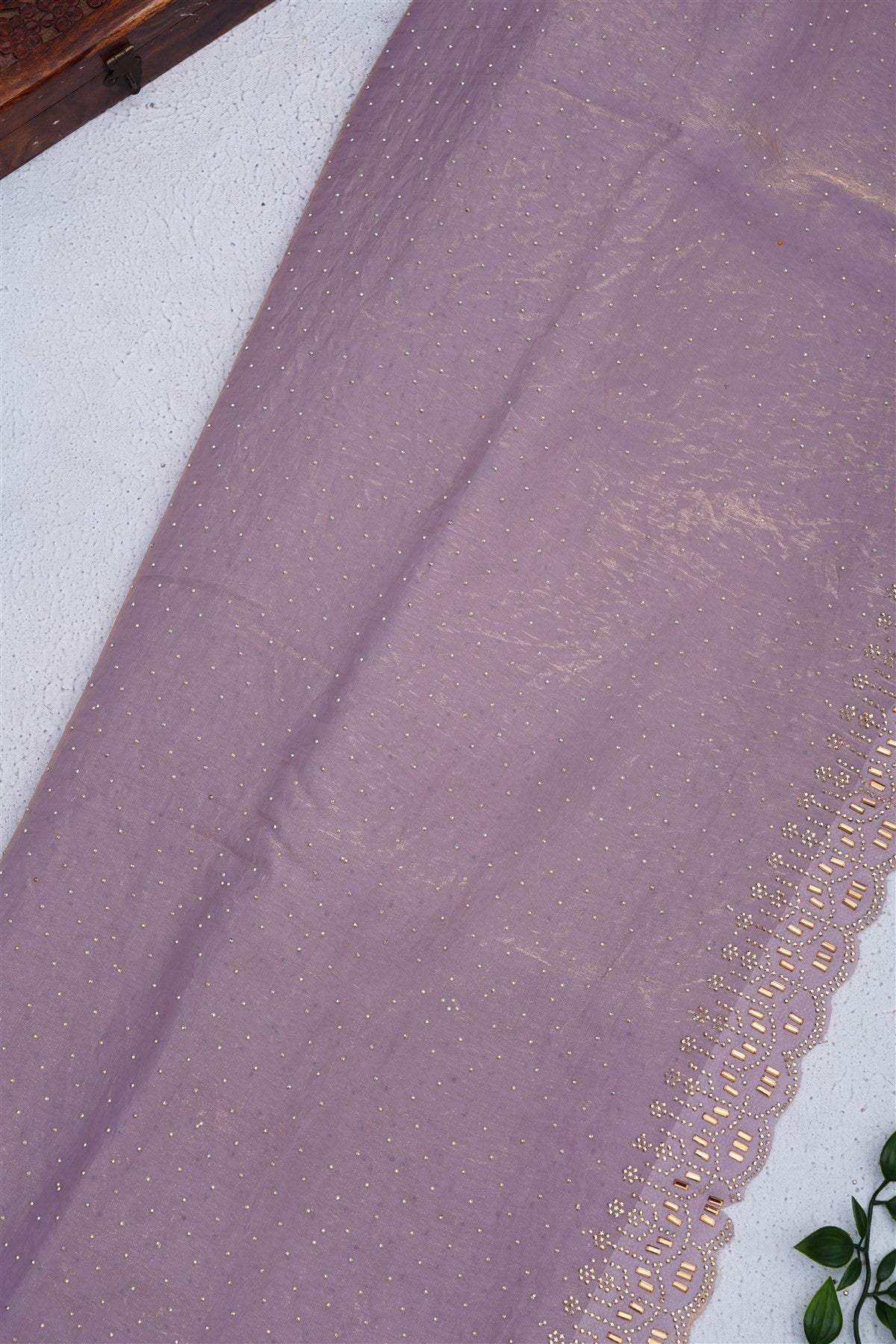 Fancy Space Silk Lite Lavender Saree