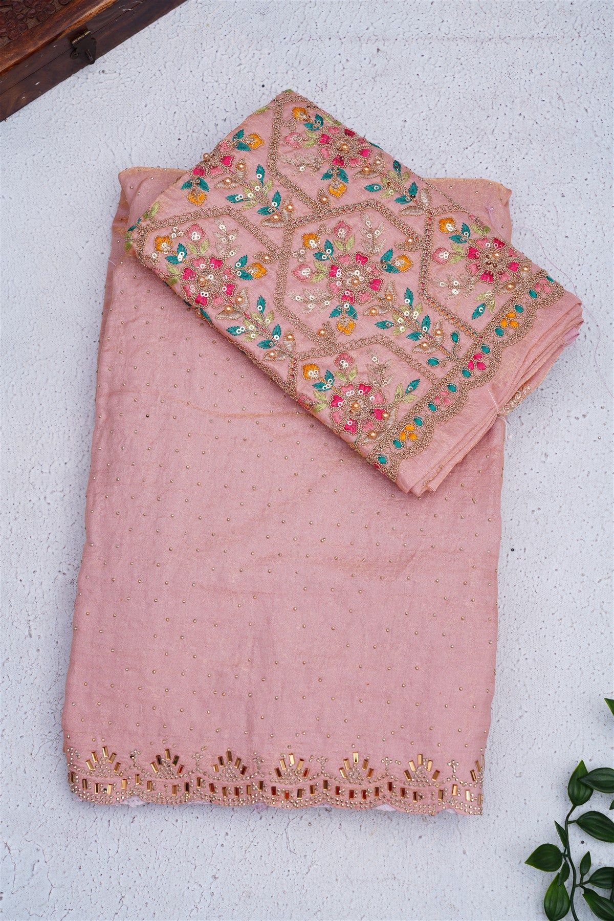 Fancy Space Silk Light Pink Saree