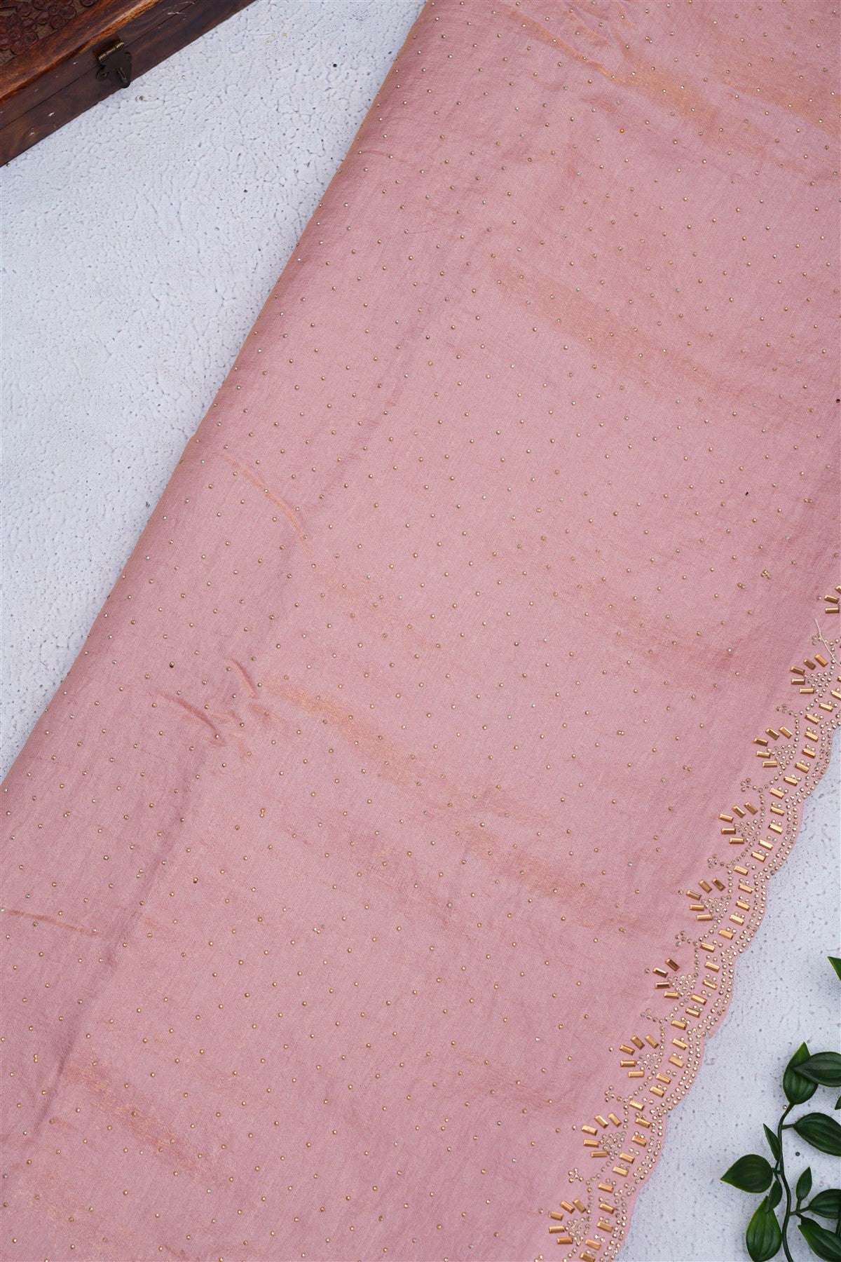 Fancy Space Silk Light Pink Saree