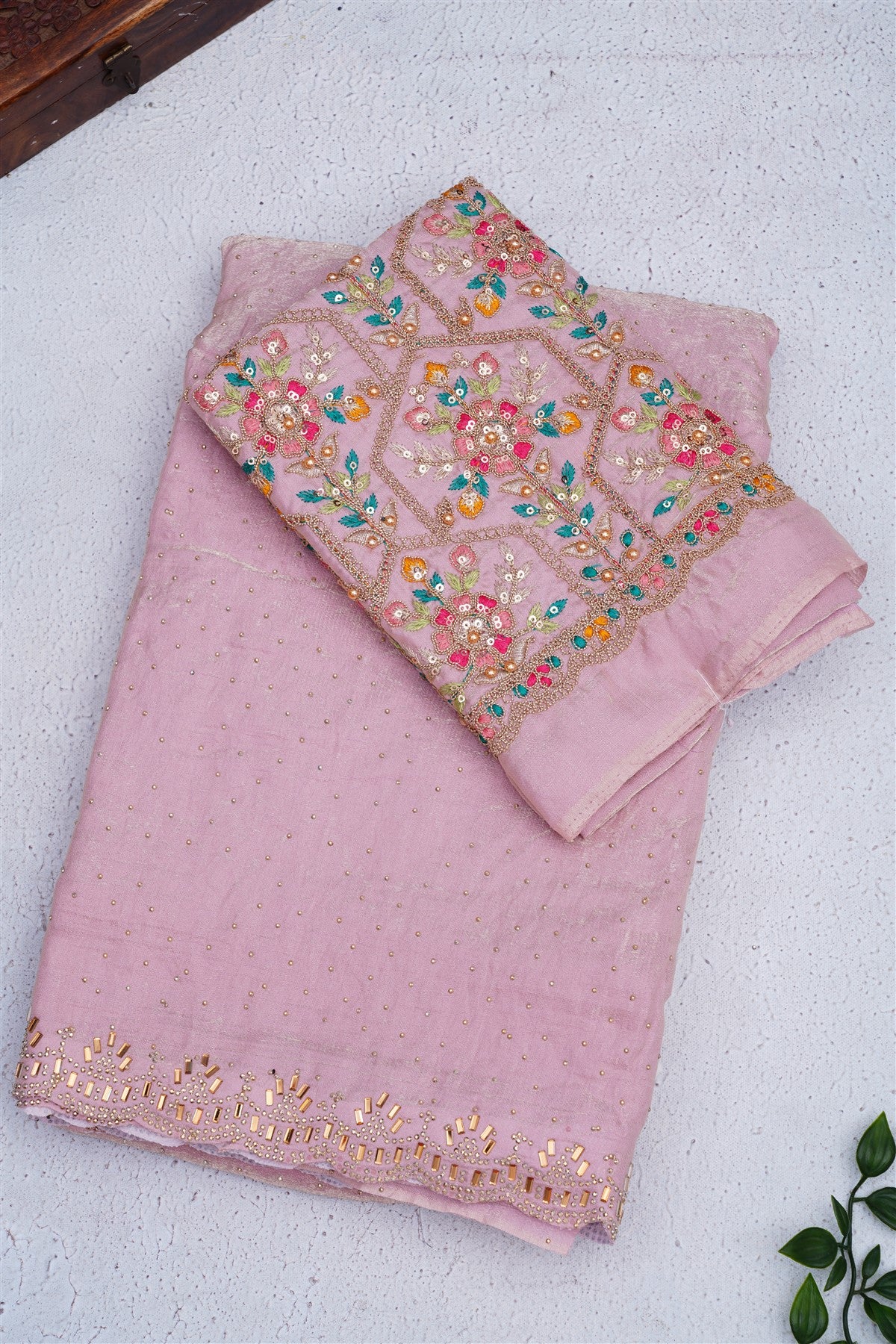 Fancy Space Silk Purple Saree