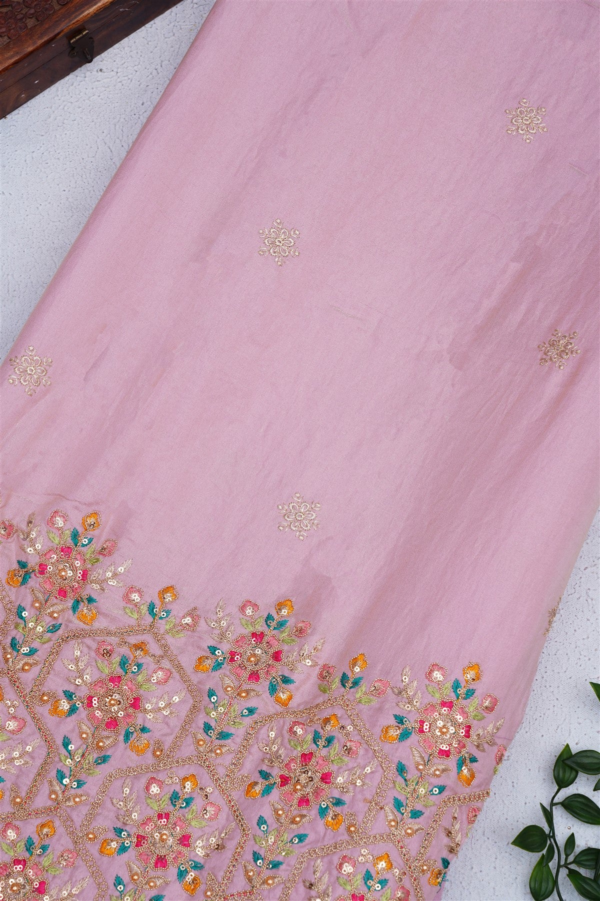 Fancy Space Silk Purple Saree