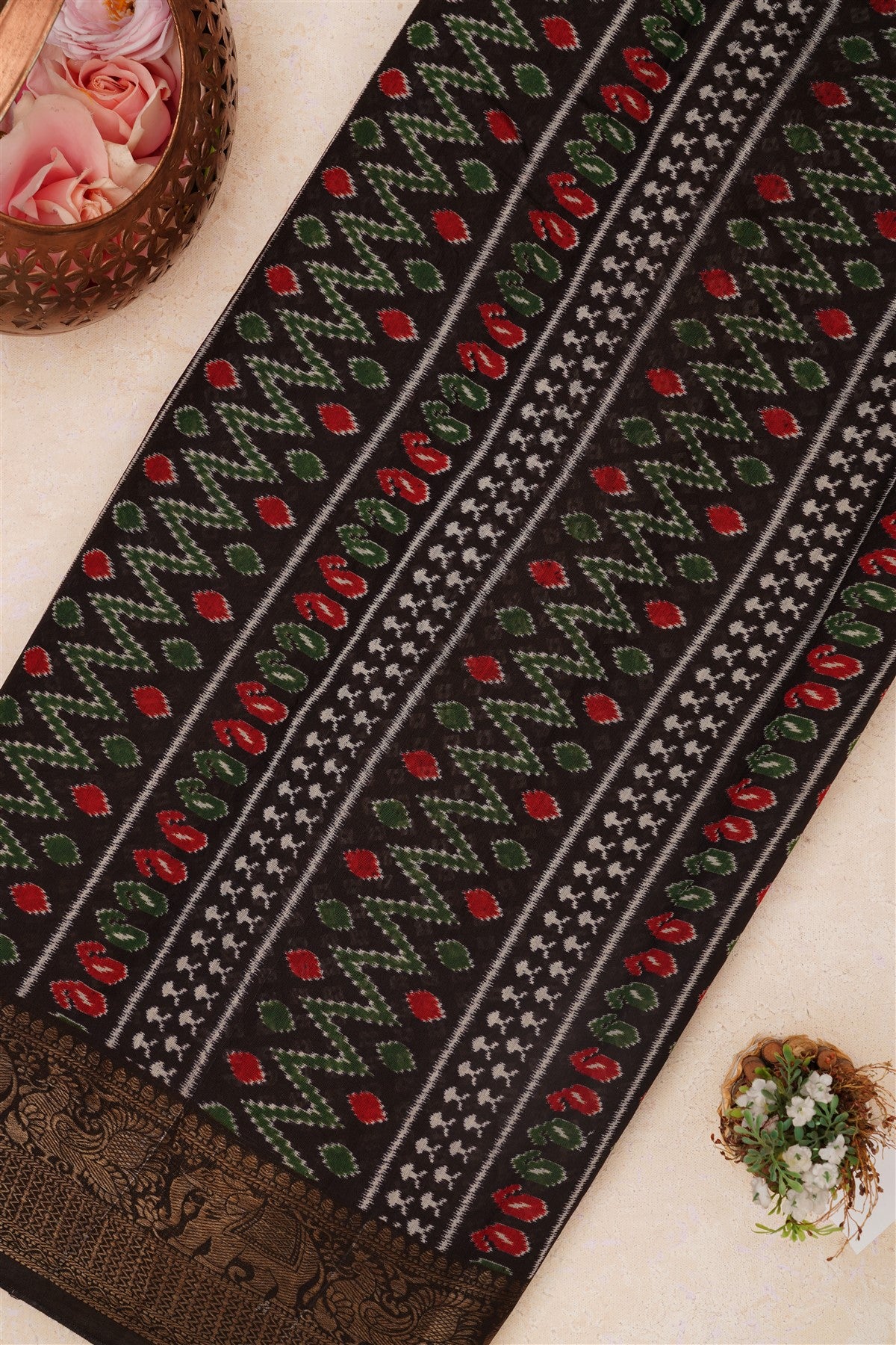 Fancy Maheshwari Silk Maroon Saree