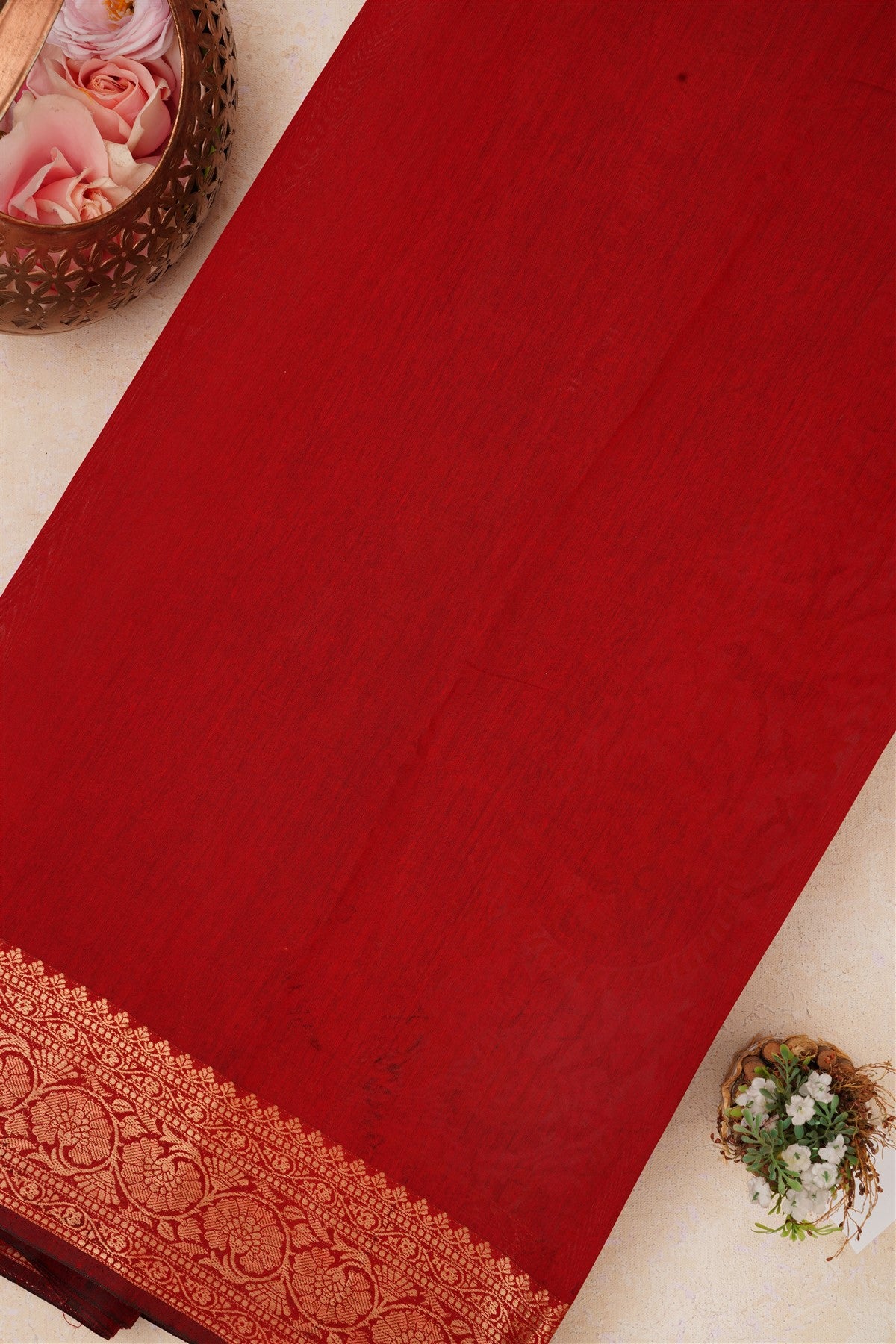 Fancy Maheshwari Silk Maroon Saree
