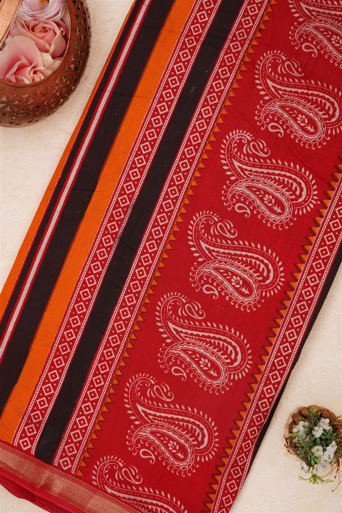 Fancy Maheshwari Silk Black Saree