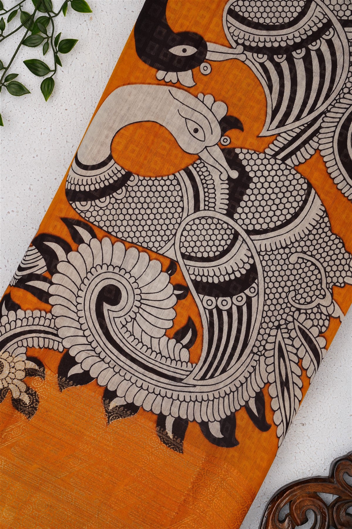Fancy Maheshwari Silk Mustard Saree