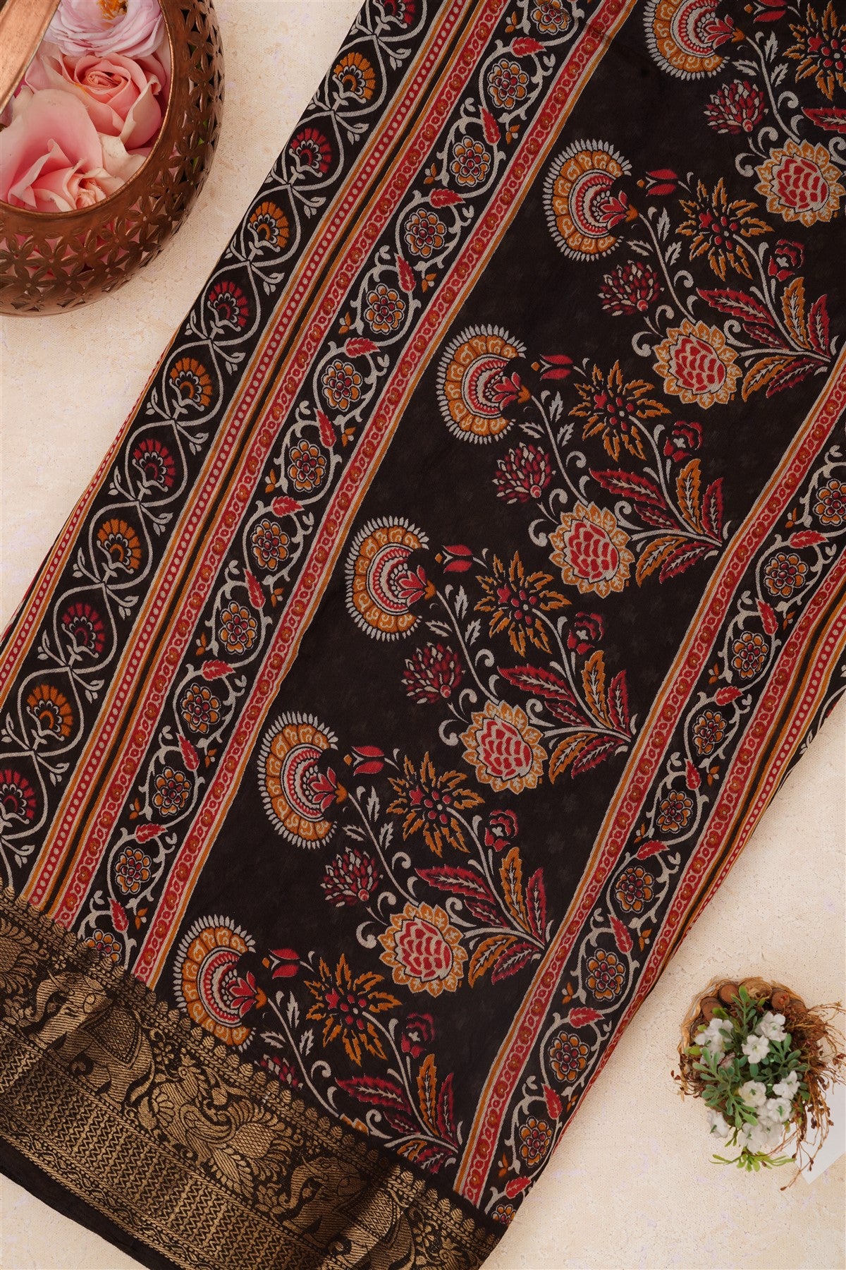Fancy Maheshwari Silk Pink Saree