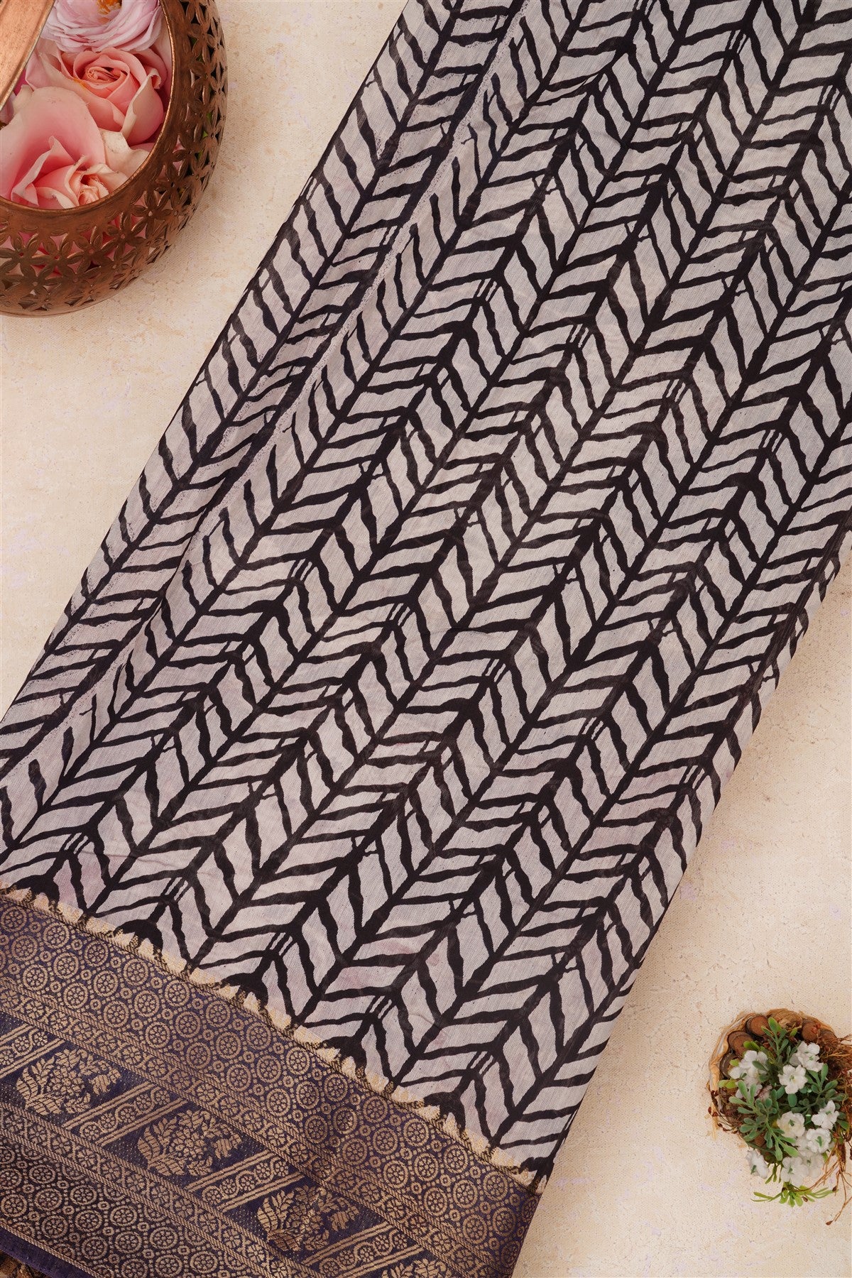 Fancy Maheshwari Silk Purple Saree