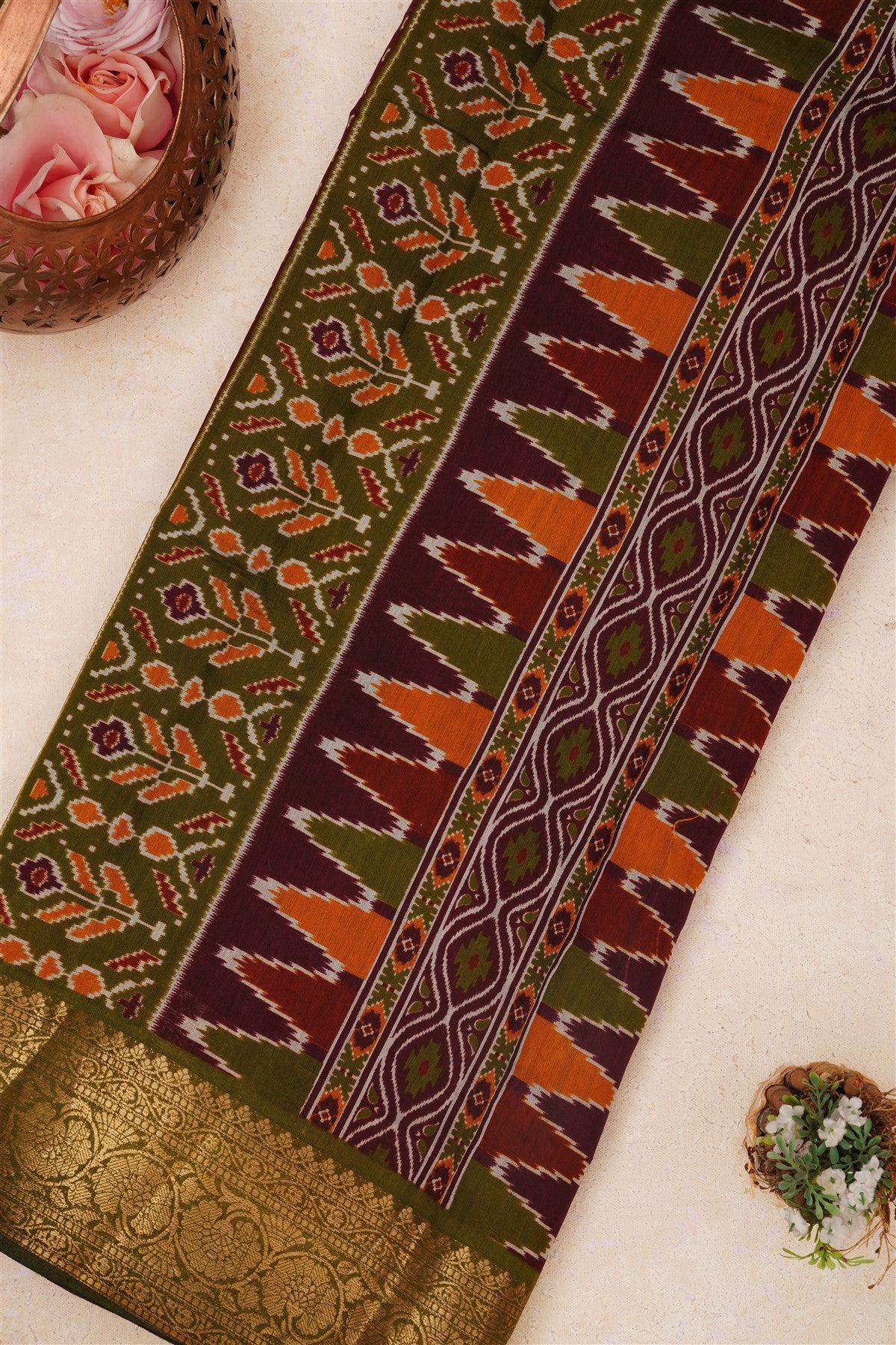 Fancy Maheshwari Silk Purple Saree