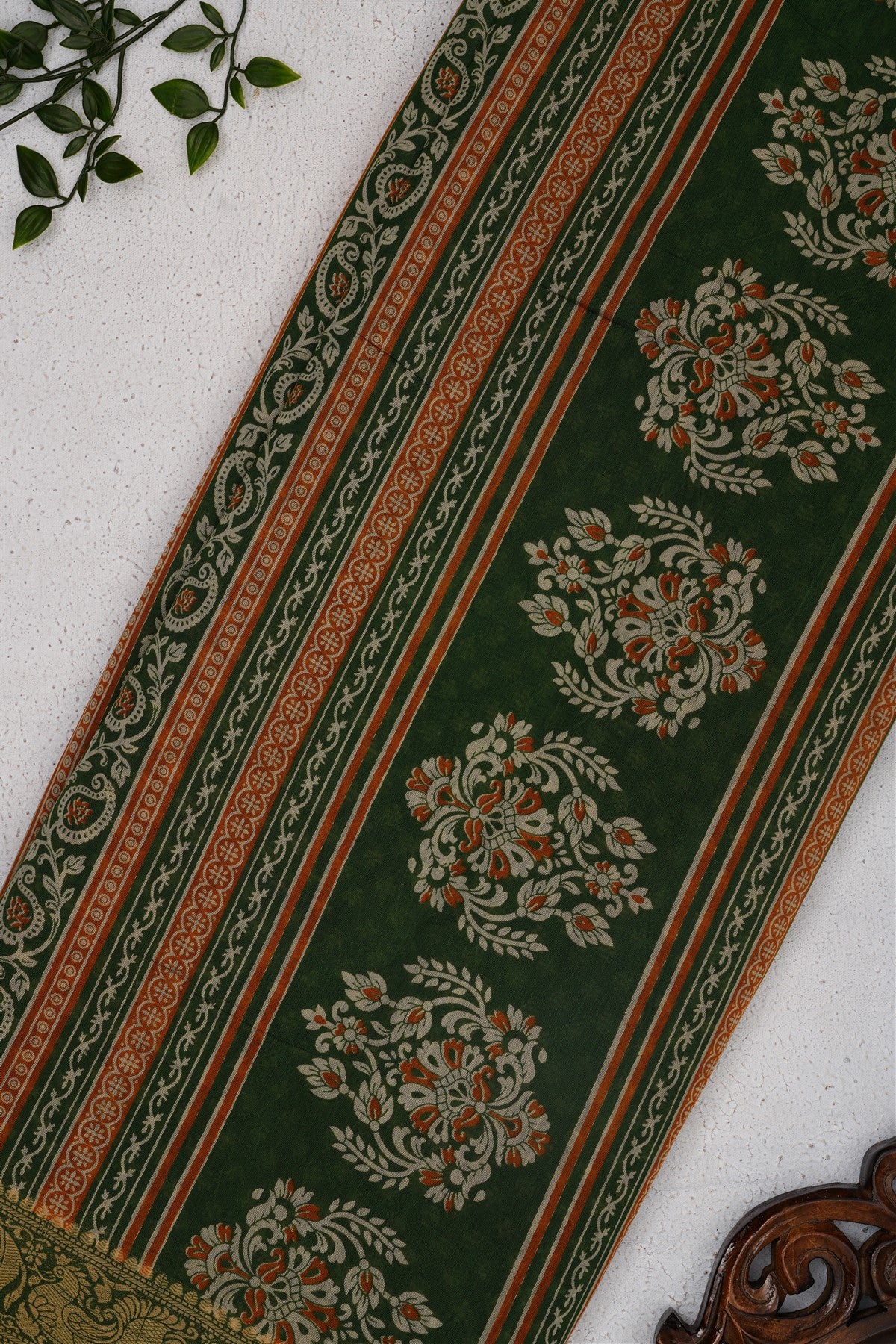 Fancy Maheshwari Silk Dark Mustard Saree