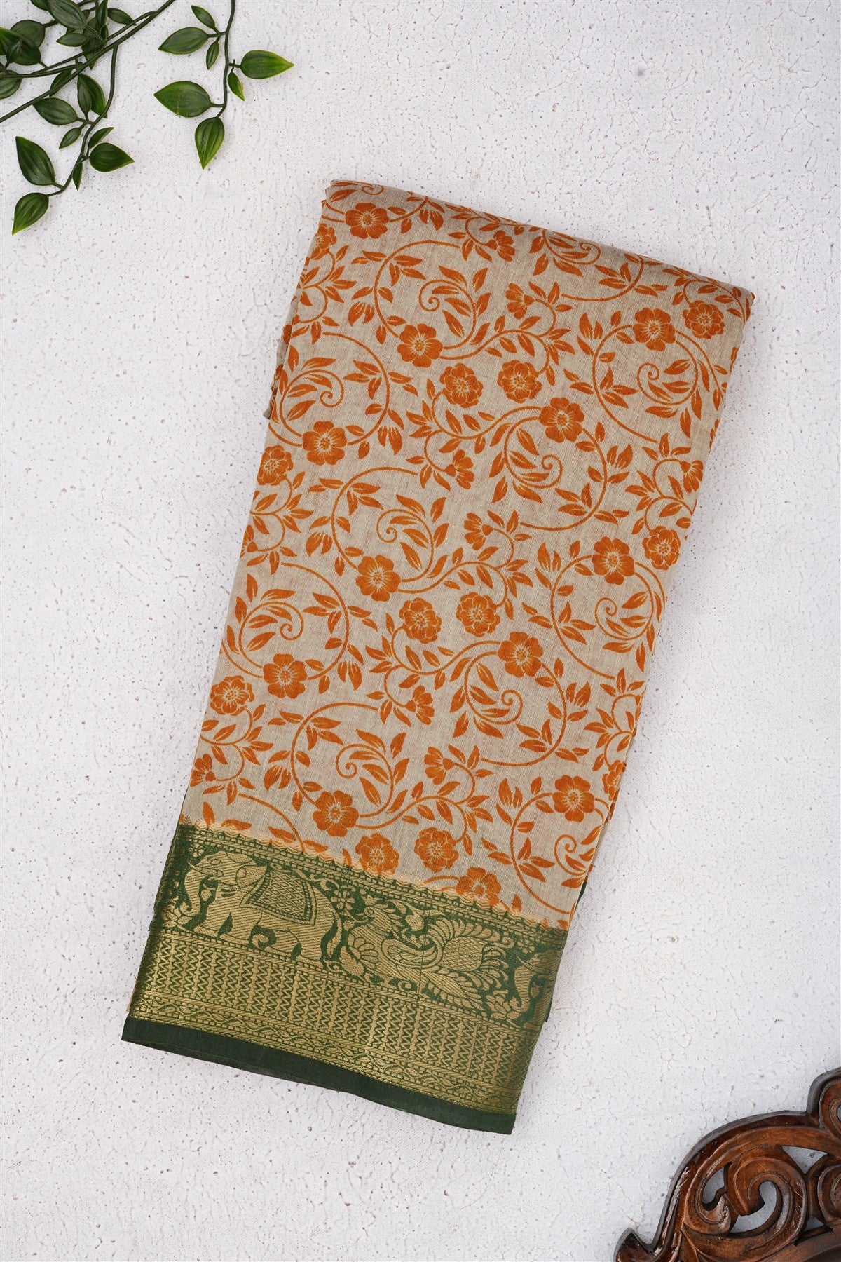 Fancy Maheshwari Silk Dark Mustard Saree