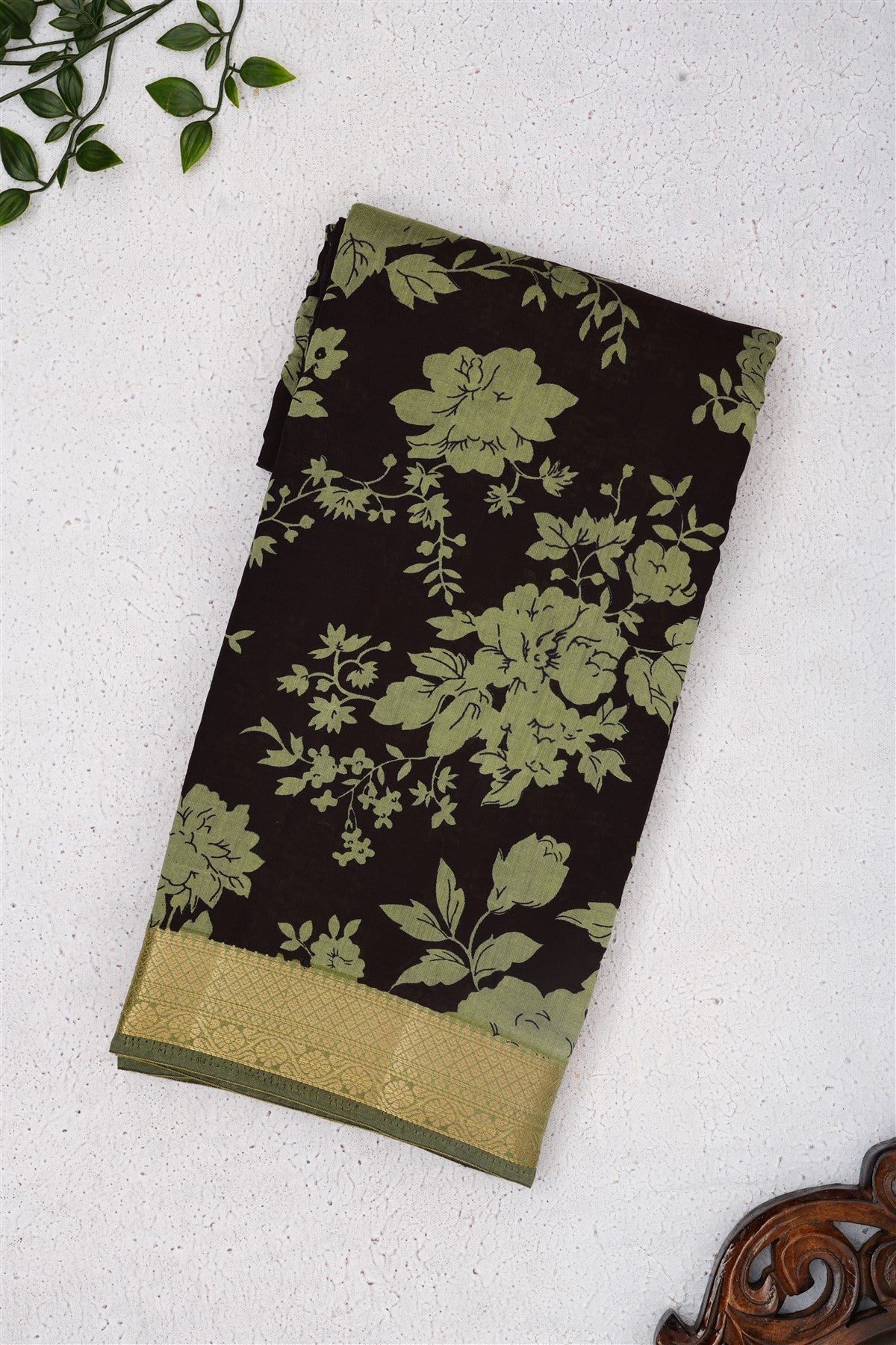 Fancy Maheshwari Silk Black Saree