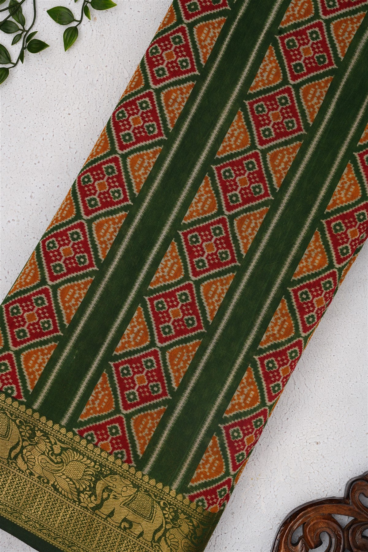 Fancy Maheshwari Silk Dark Mustard Saree
