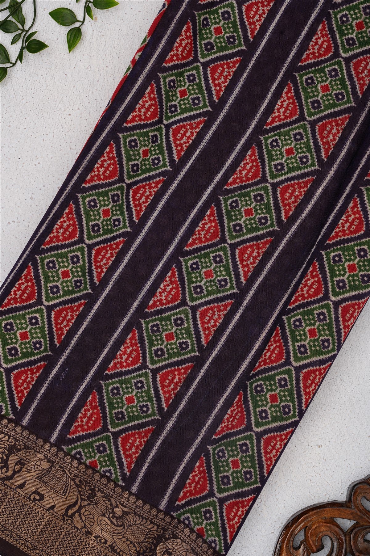 Fancy Maheshwari Silk Maroon Saree