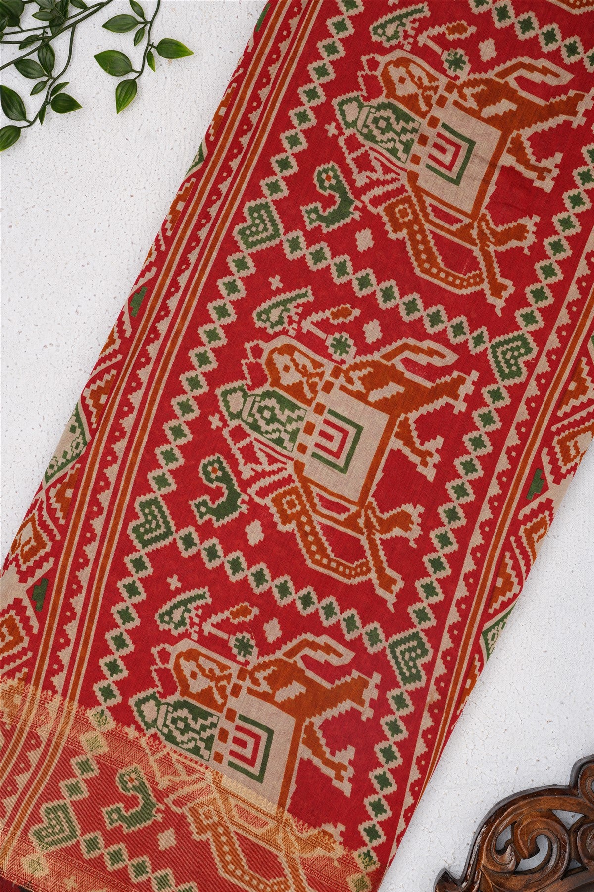 Fancy Maheshwari Silk Dark Mustard Saree