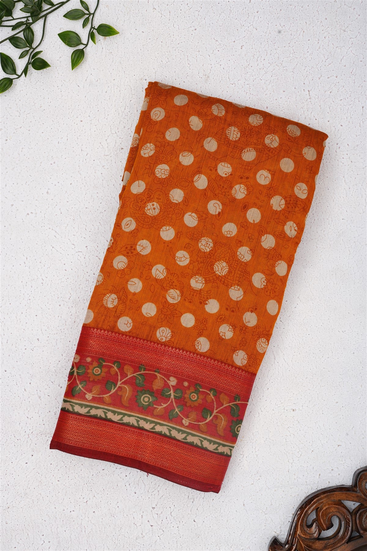 Fancy Maheshwari Silk Dark Mustard Saree