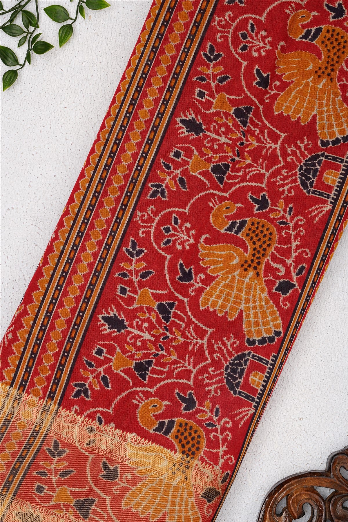 Fancy Maheshwari Silk Navy Blue Saree