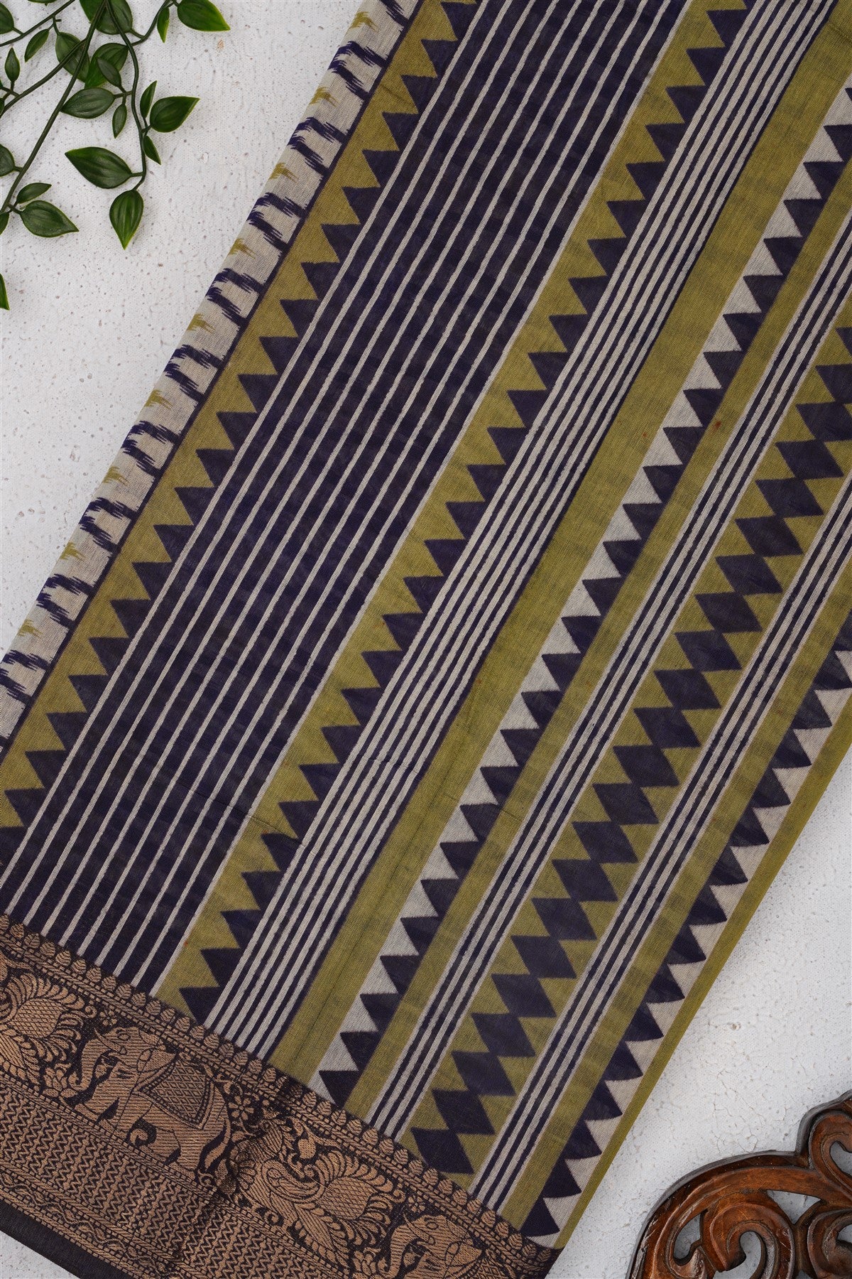 Fancy Maheshwari Silk Grey Saree