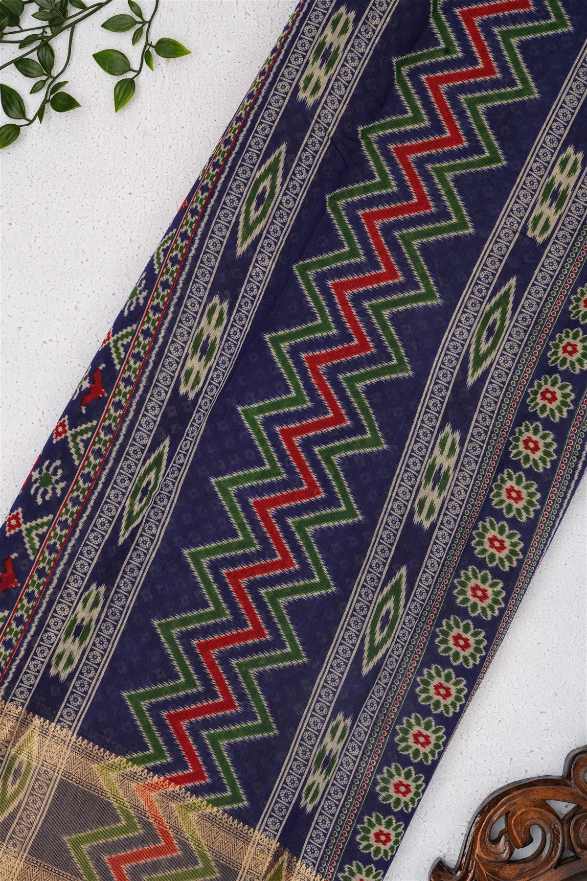 Fancy Maheshwari Silk Dark Green Saree