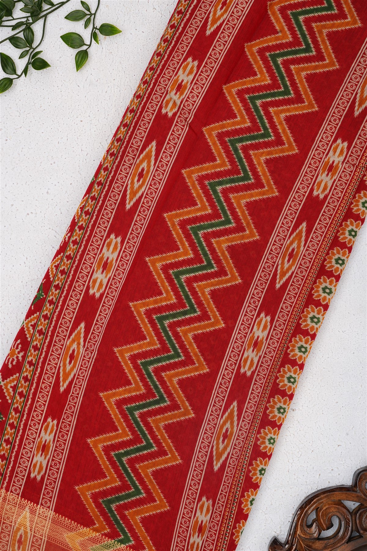 Fancy Maheshwari Silk Dark Mustard Saree