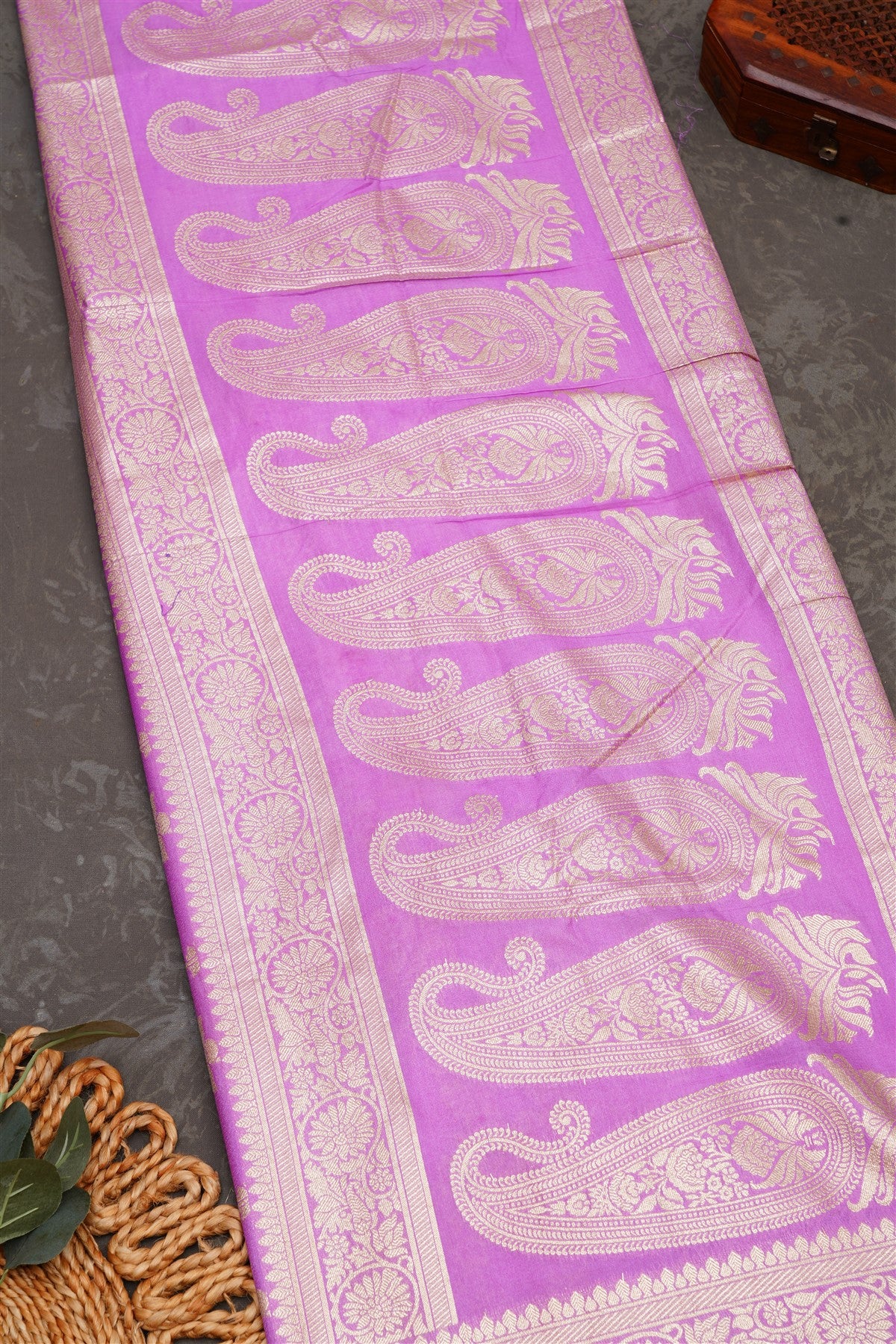 Banarasi Brocade Lavender Saree