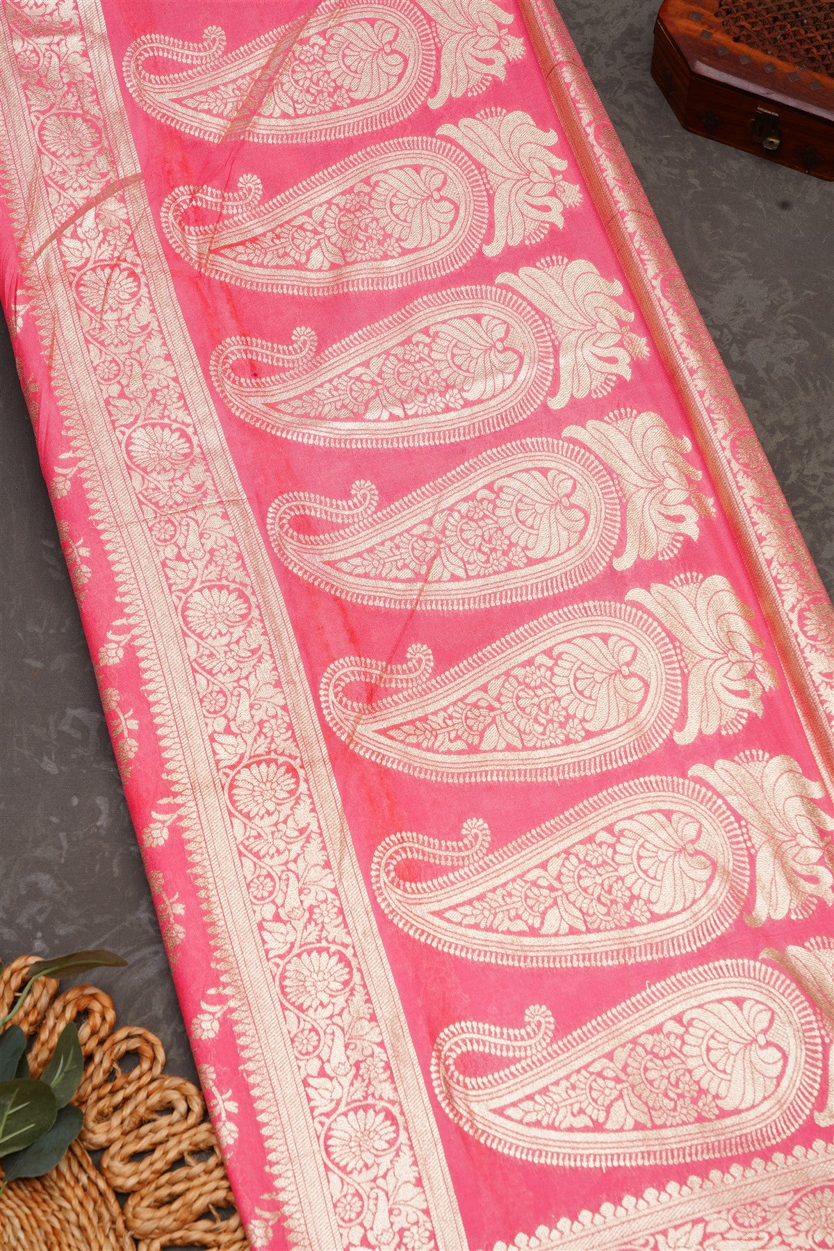 Banarasi Brocade Light Pink Saree