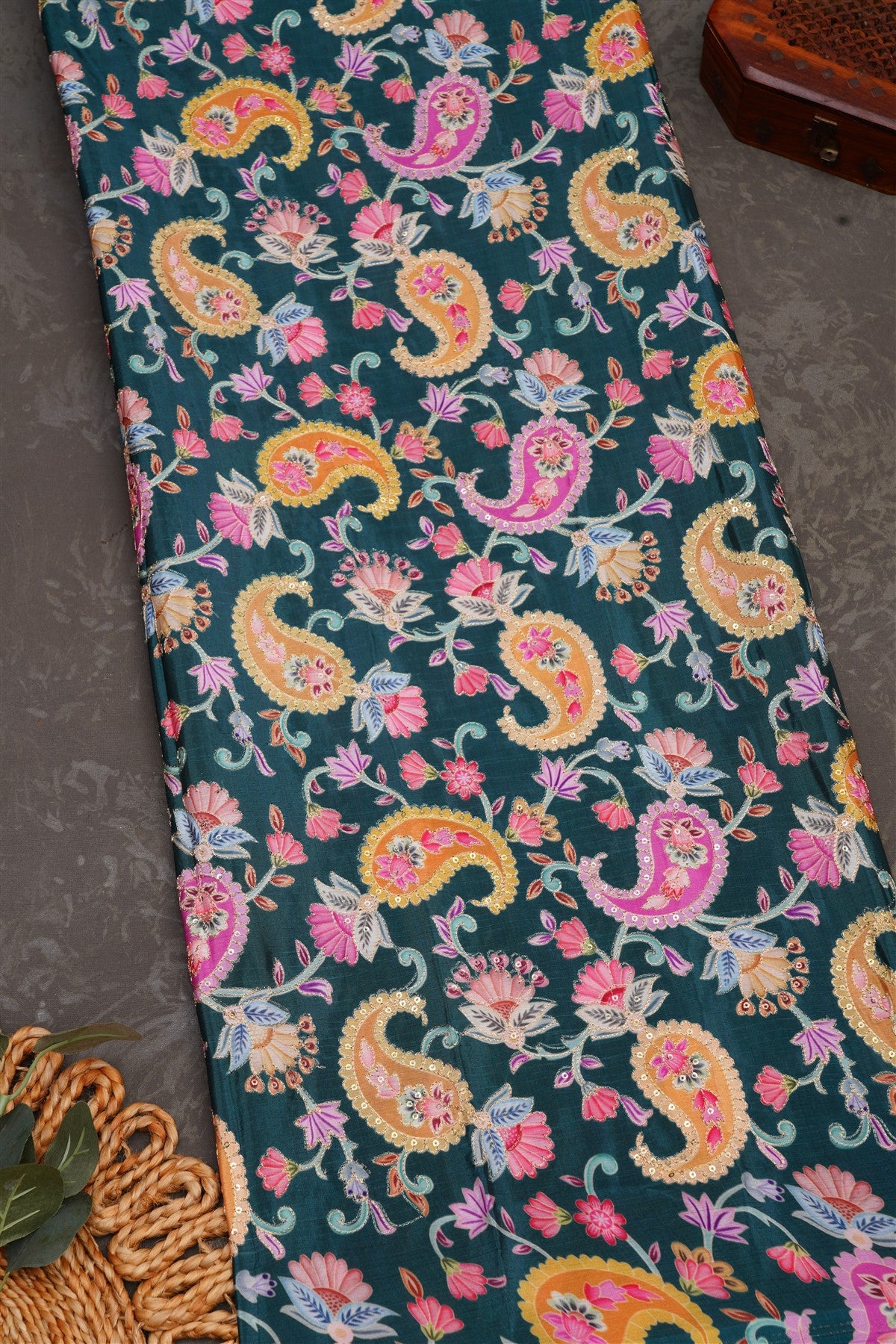Banarasi Brocade Lime Green Saree