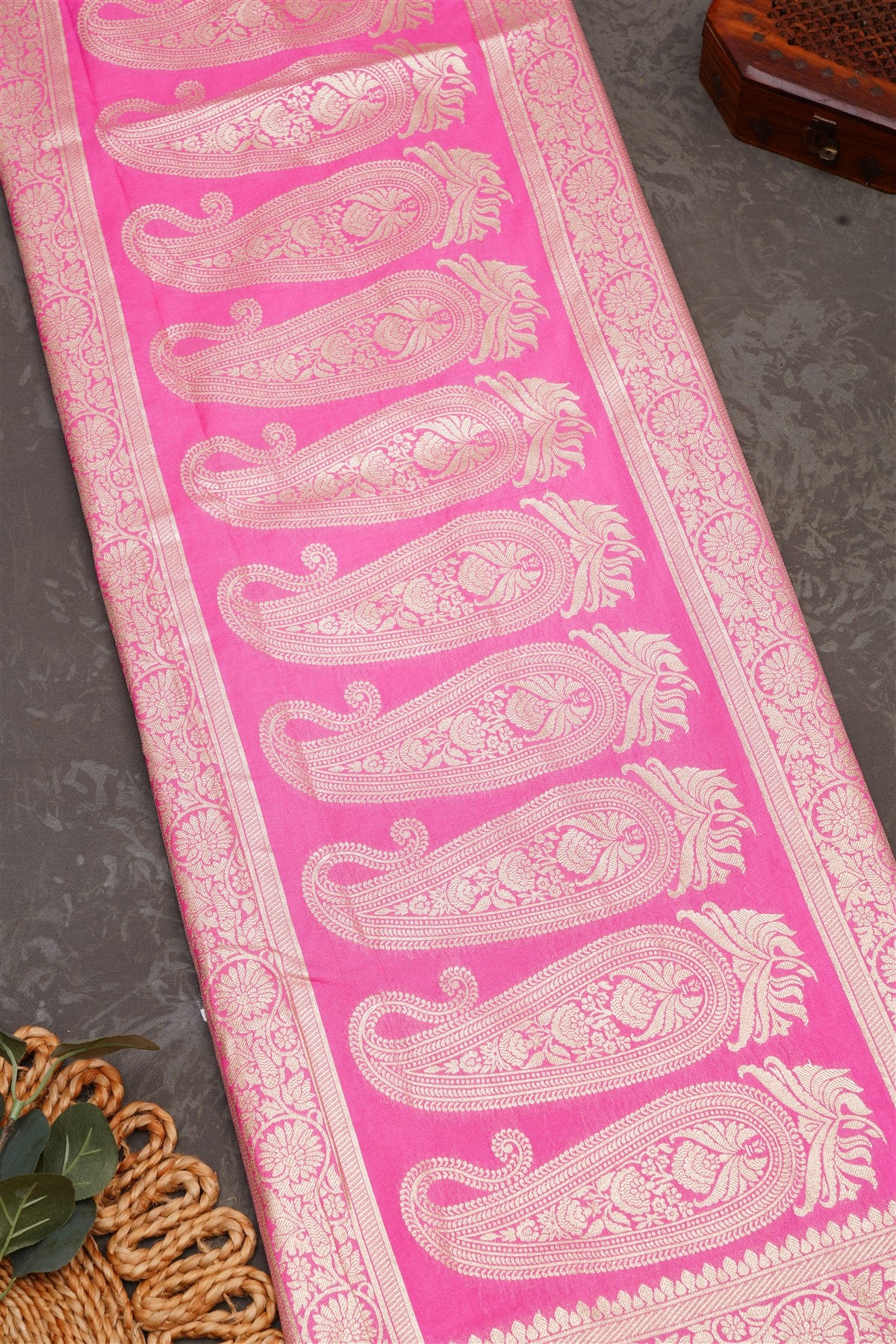 Banarasi Brocade Pink Saree