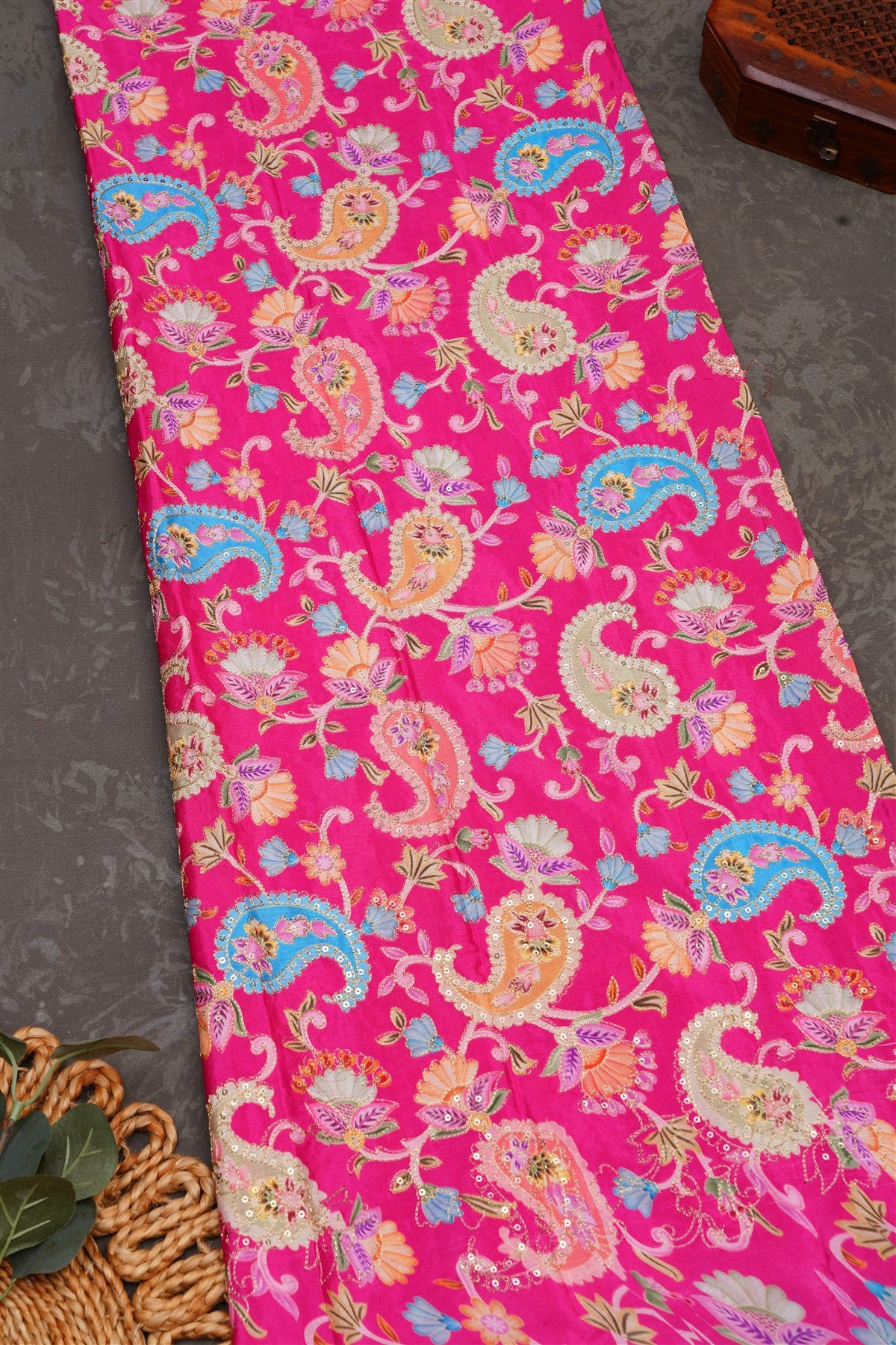 Banarasi Brocade Teal Blue Saree