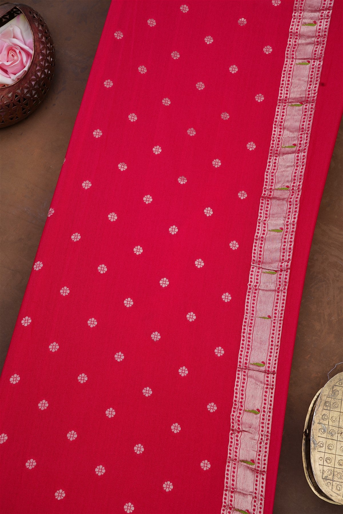 Banarasi Silk Dark Pink Saree