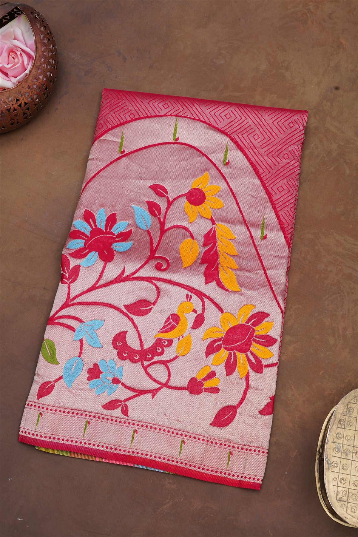 Banarasi Silk Dark Pink Saree