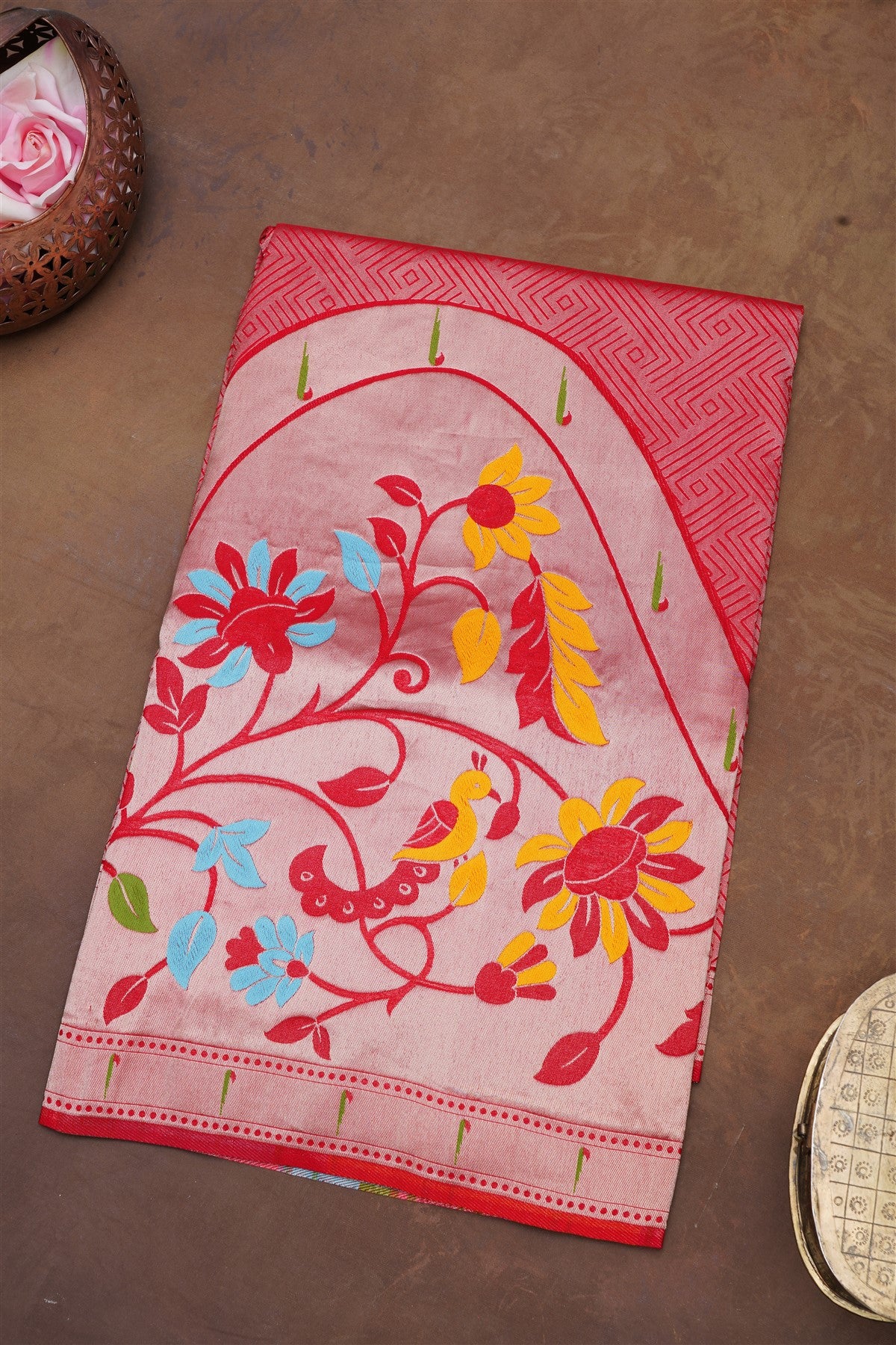 Banarasi Silk Red Saree