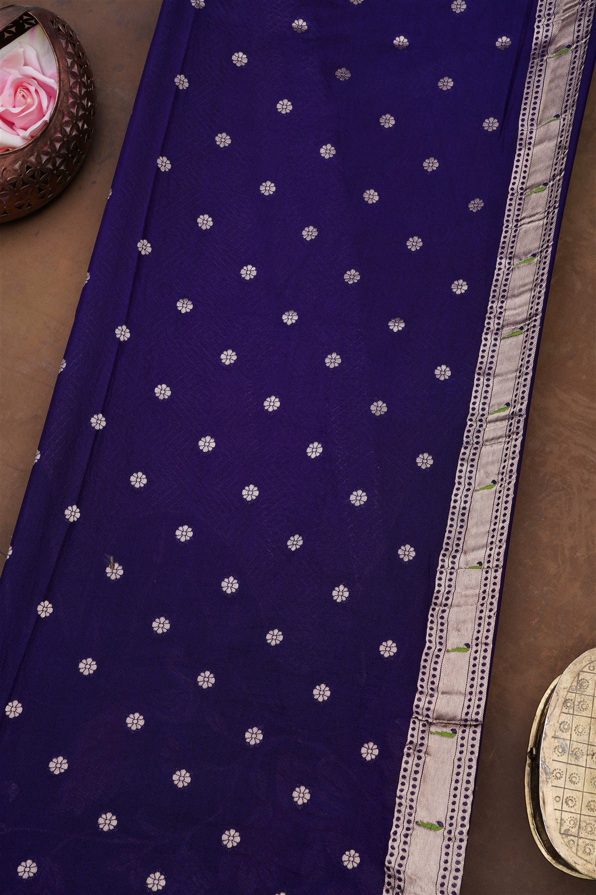Banarasi Silk Violet Saree