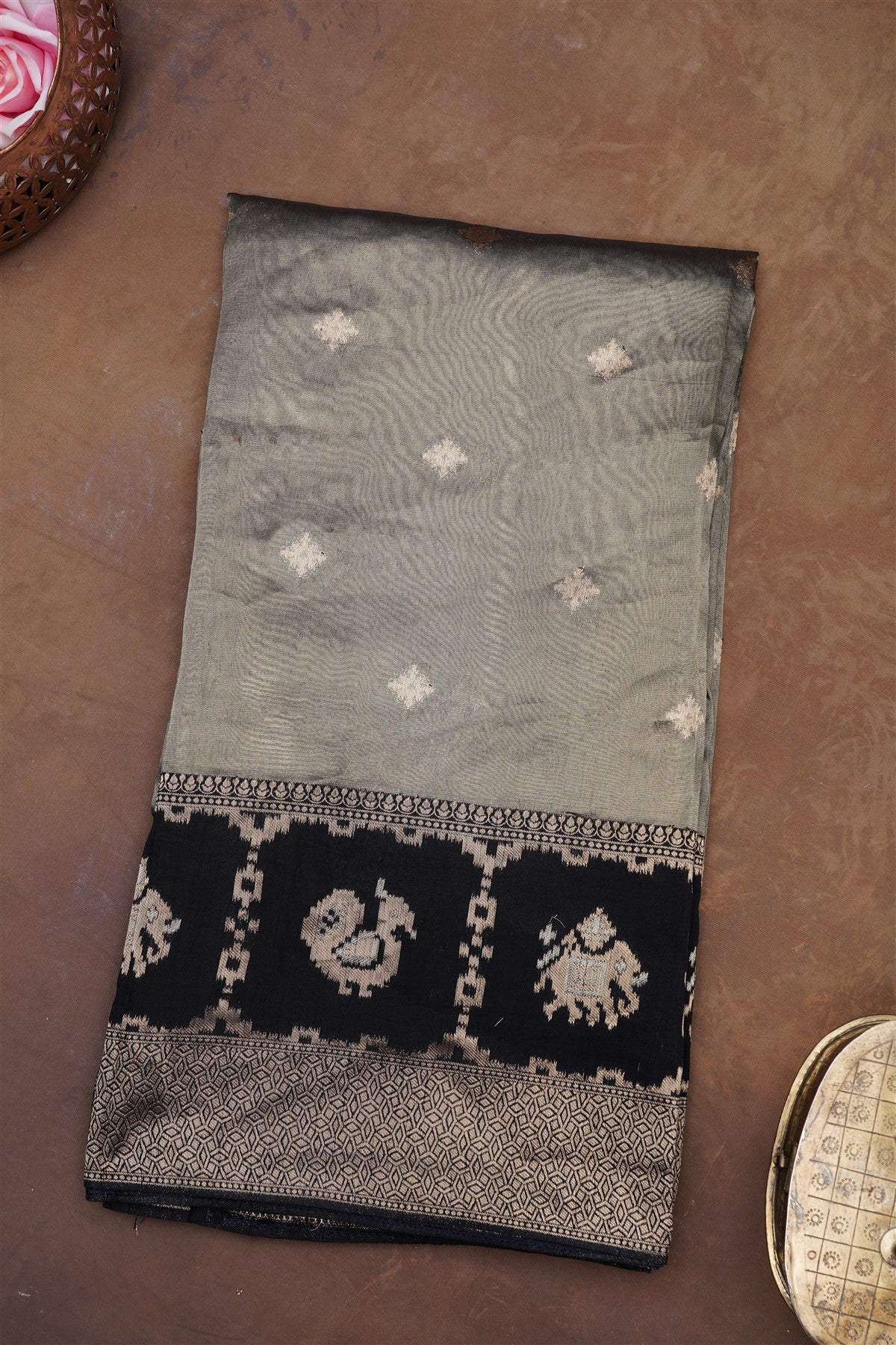 Banarasi Tissue Silk Black Saree