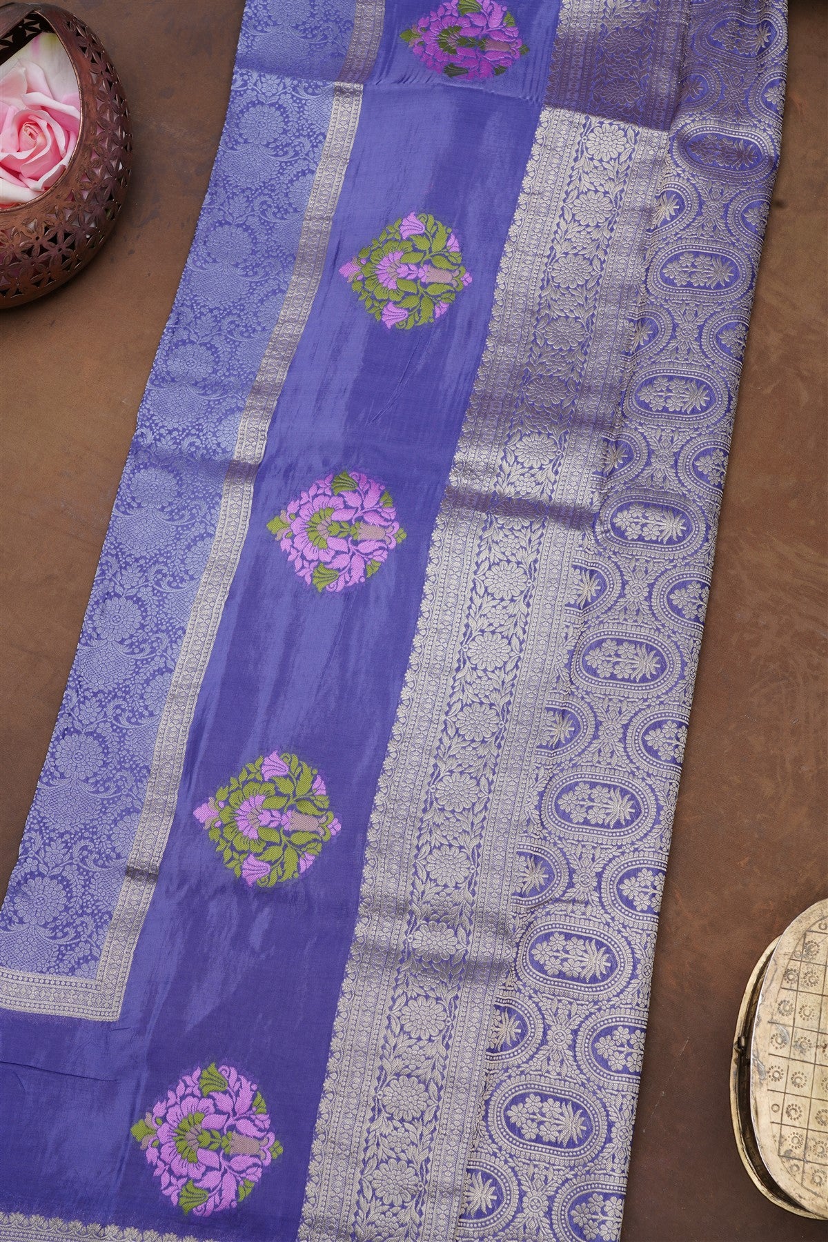 Banarasi Mashru Lavender Saree