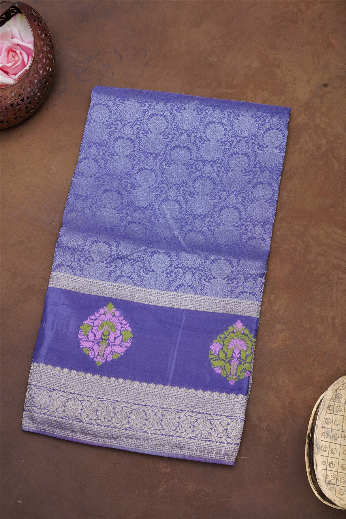 Banarasi Mashru Lavender Saree