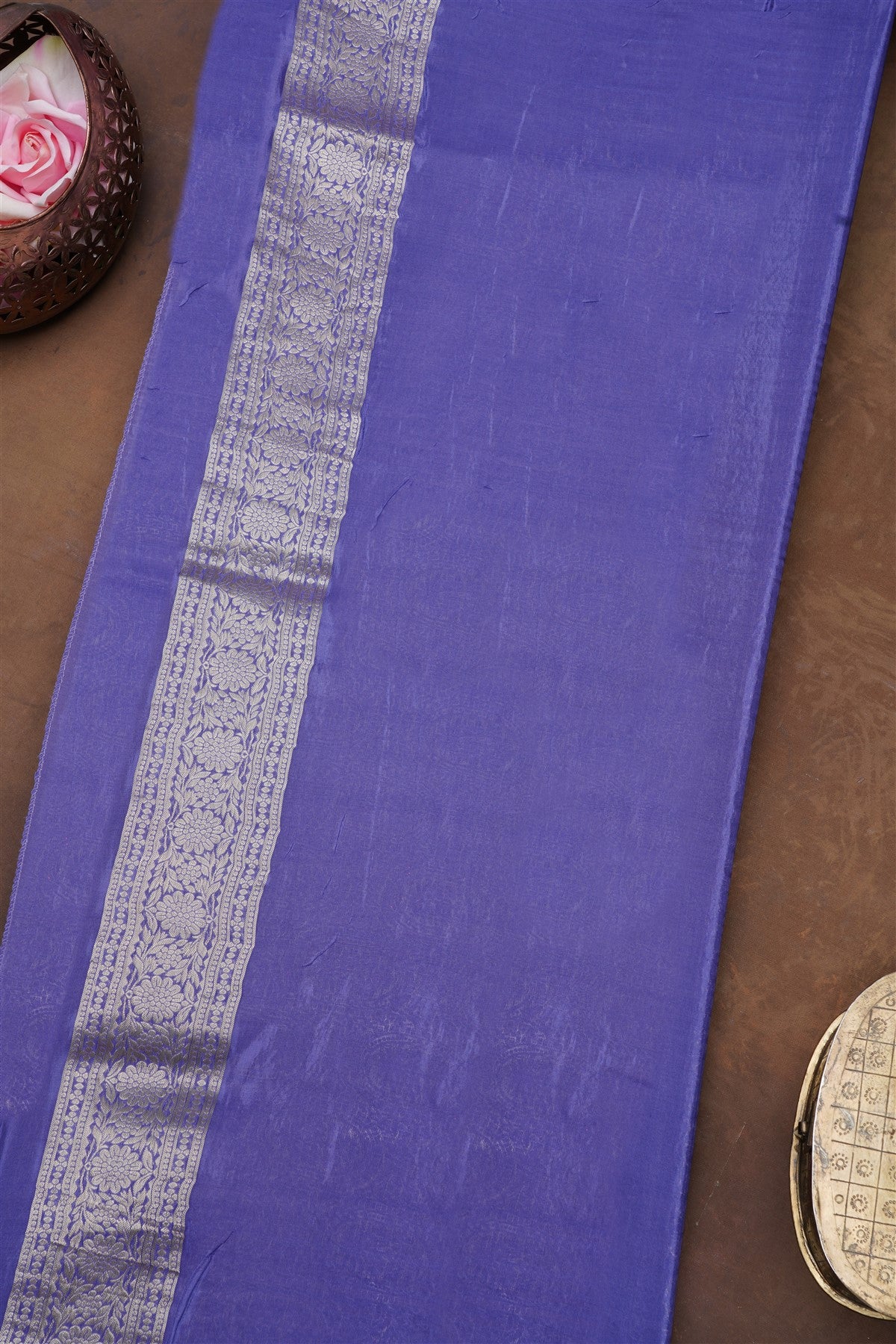 Banarasi Mashru Lavender Saree