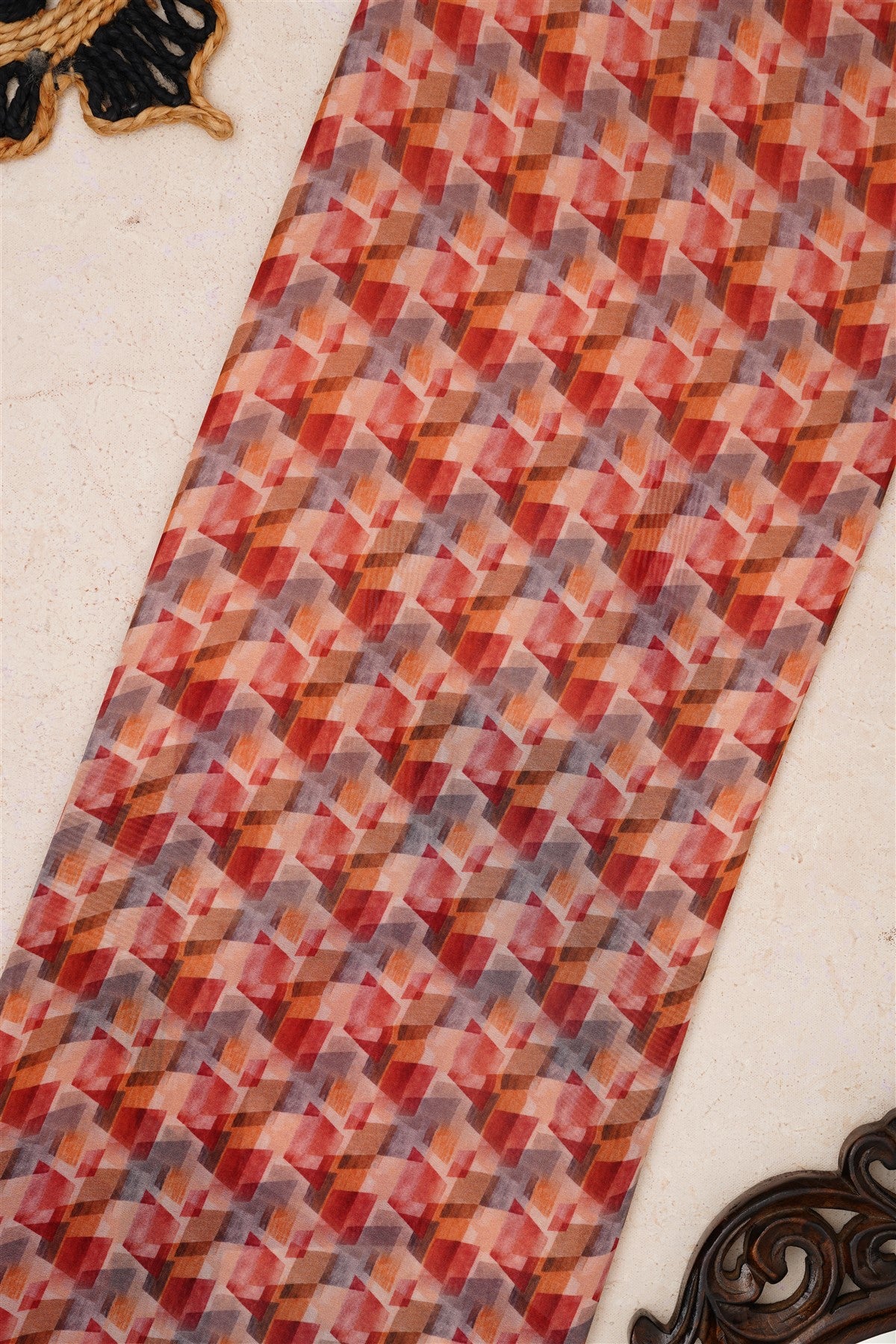 Fancy Georgette Light Peach Saree