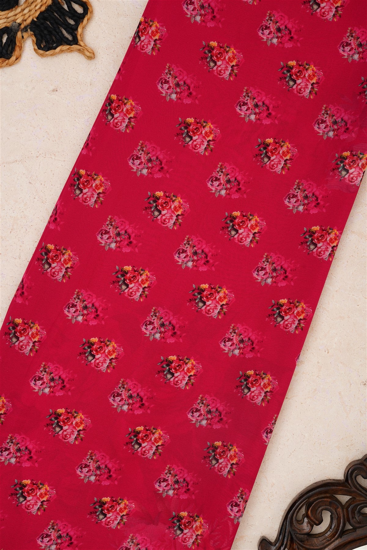 Fancy Georgette Pink Saree