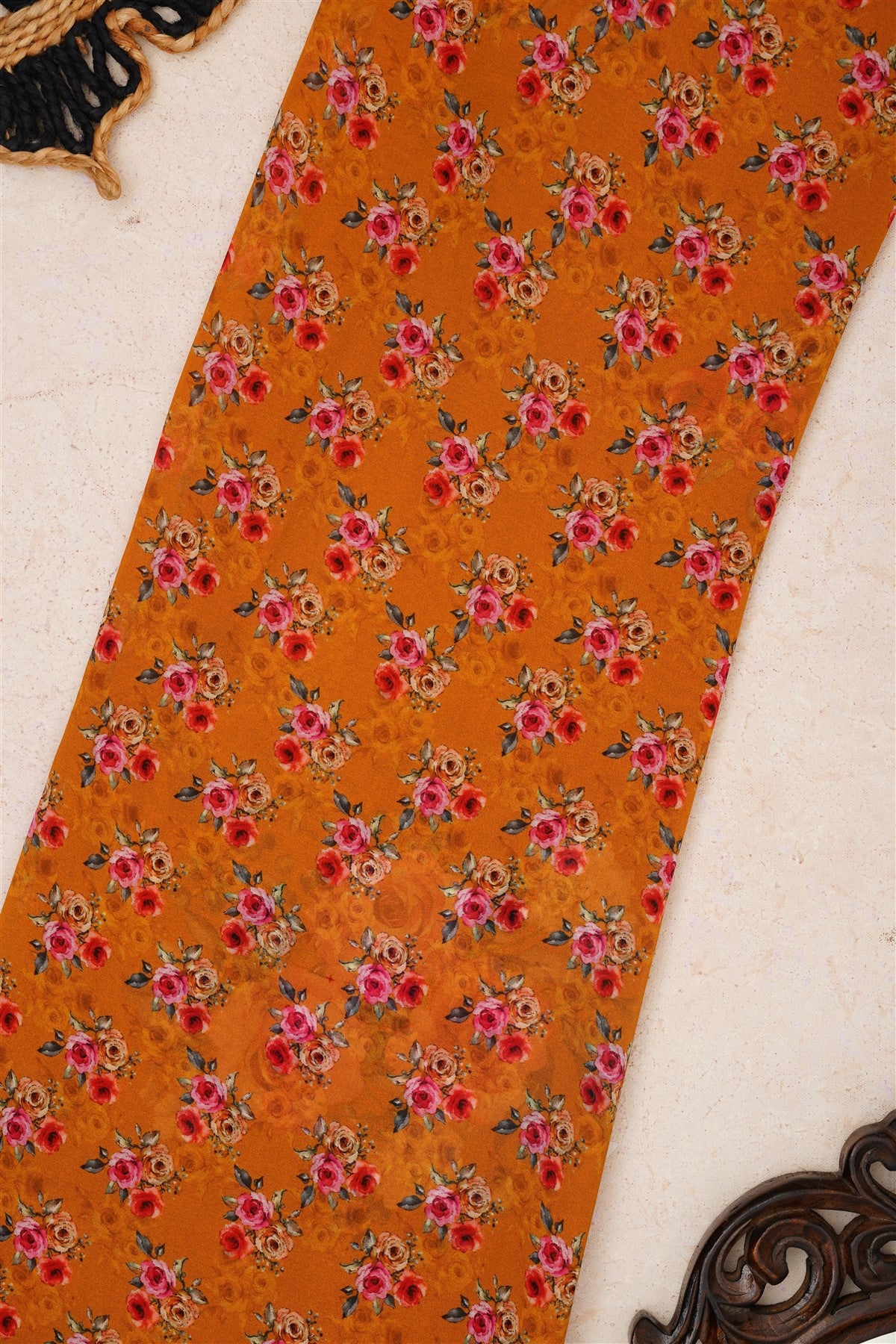 Fancy Georgette Musterd Saree