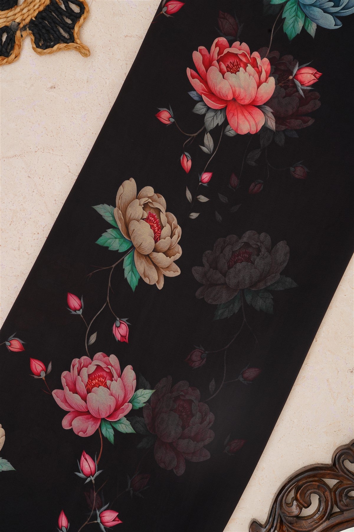 Fancy Georgette Black Saree