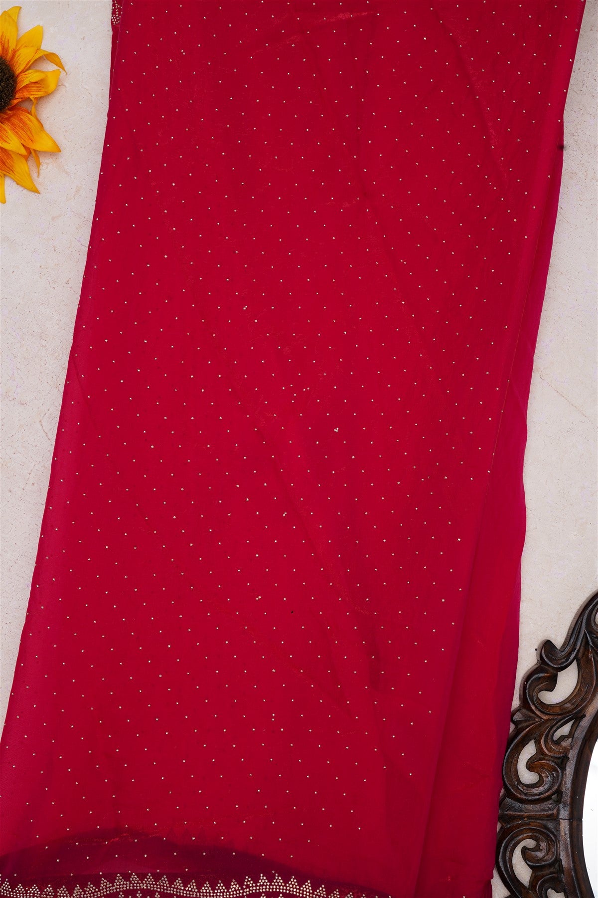 Fancy Space Silk Magenta Saree