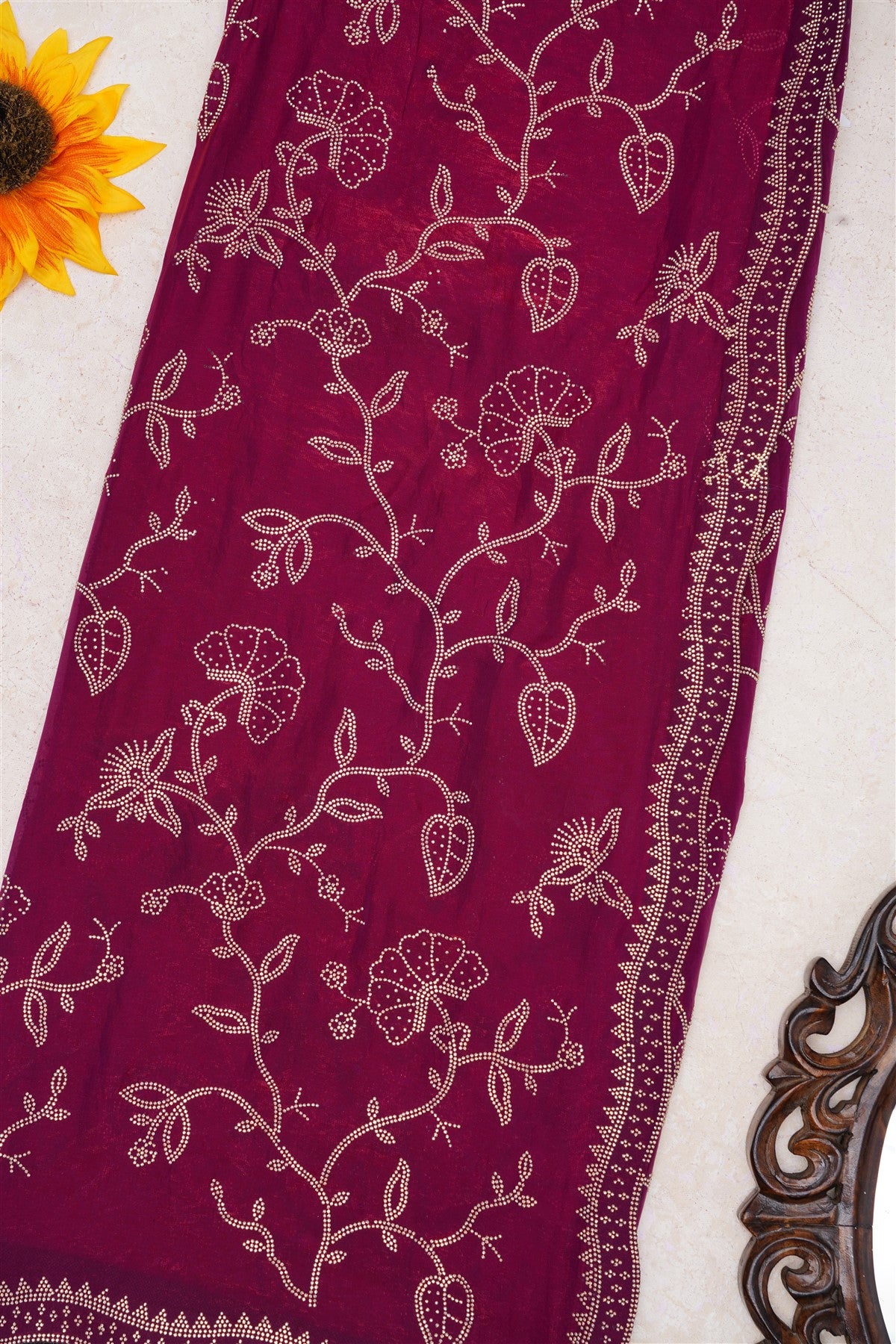 Fancy Space Silk Purple Saree