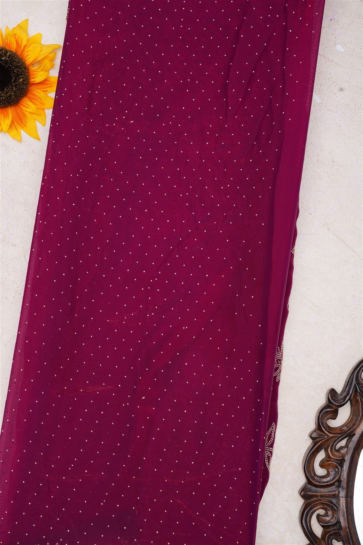 Fancy Space Silk Purple Saree