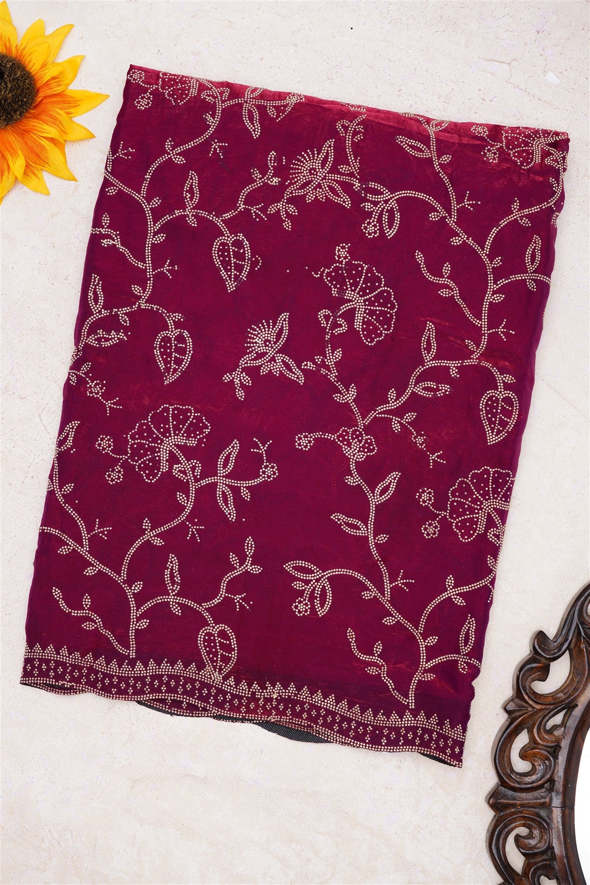 Fancy Space Silk Purple Saree