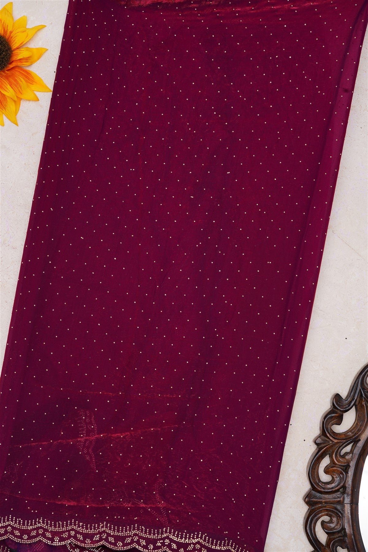 Fancy Space Silk Purple Saree