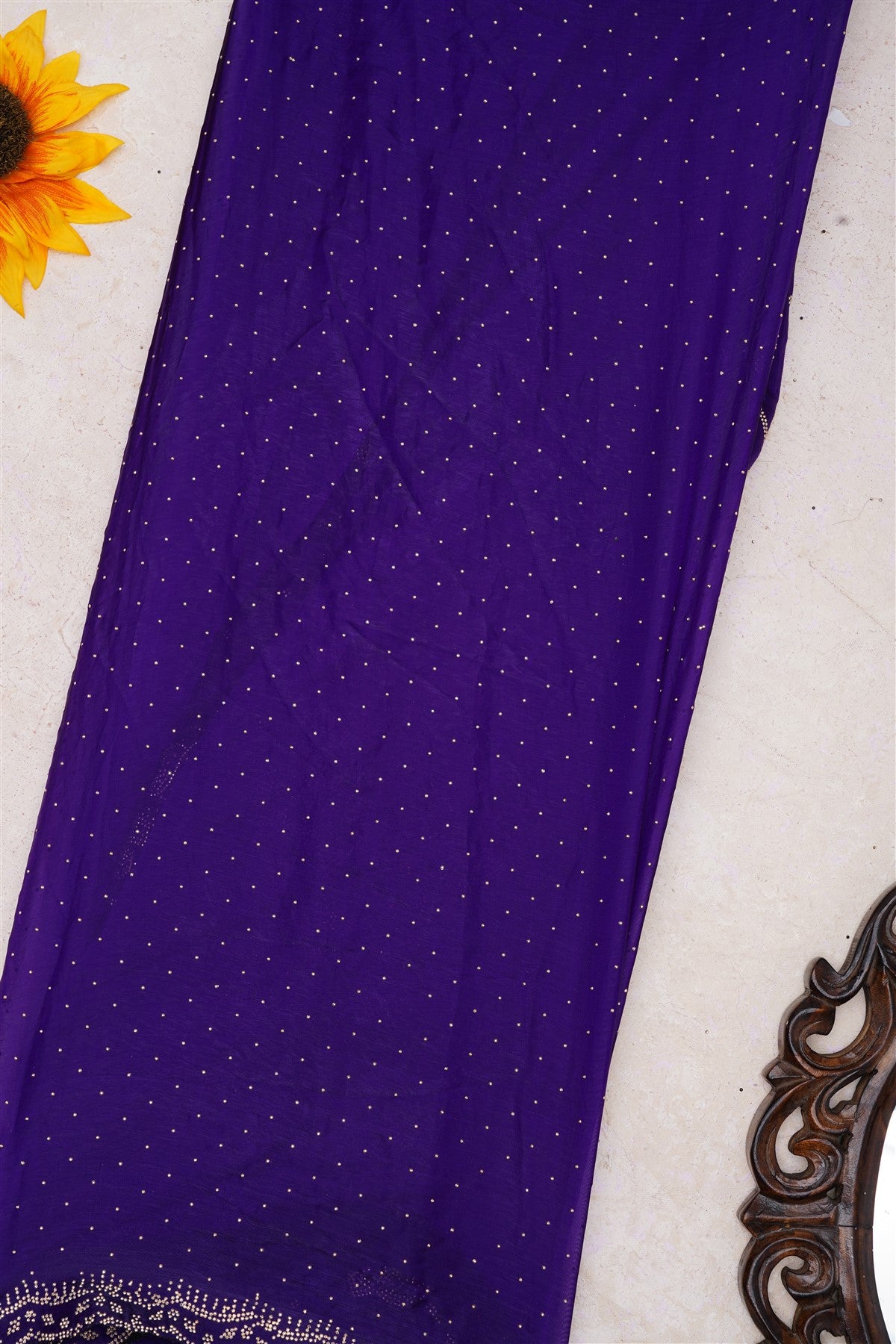 Fancy Space Silk Violet Saree