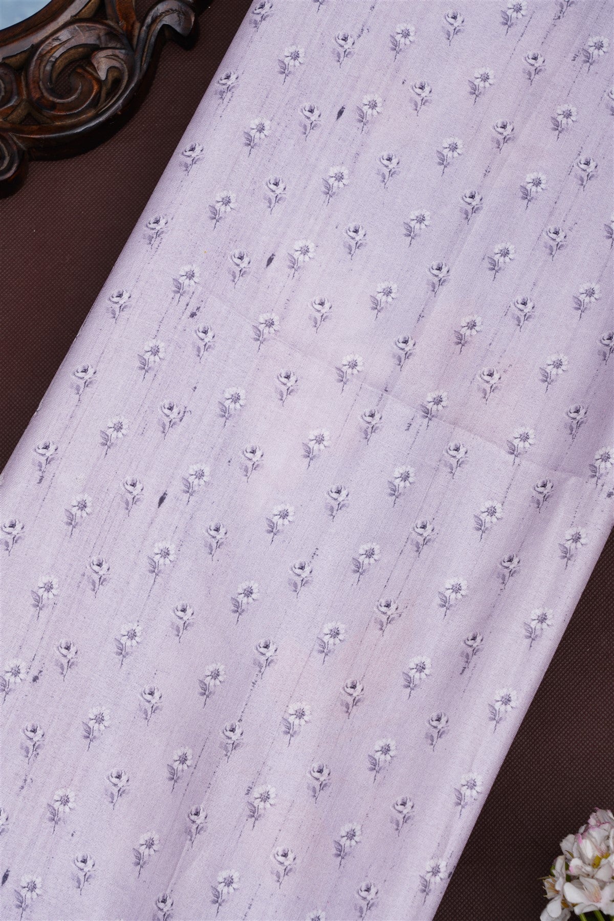 Bhagalpur Silk Blend Lavender Saree